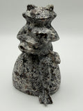 XL Yooperlite Frog on Stone Carving
