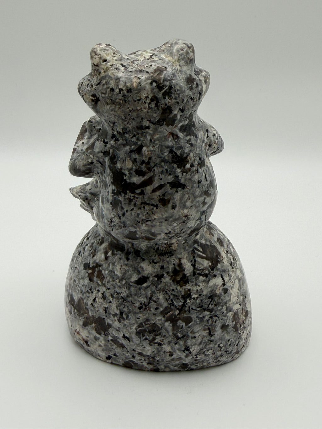 XL Yooperlite Frog on Stone Carving