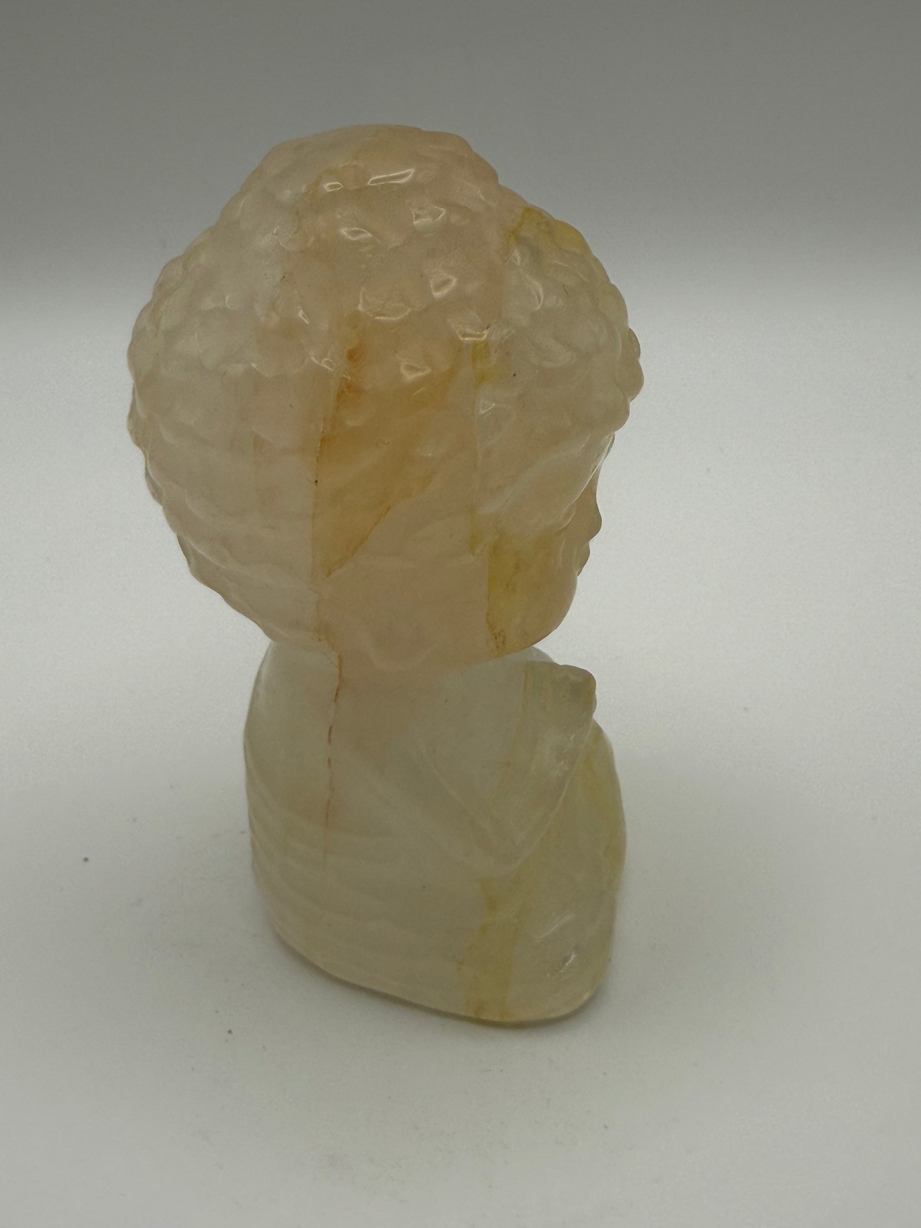 Golden Healer Baby Buddha in Lotus Carving