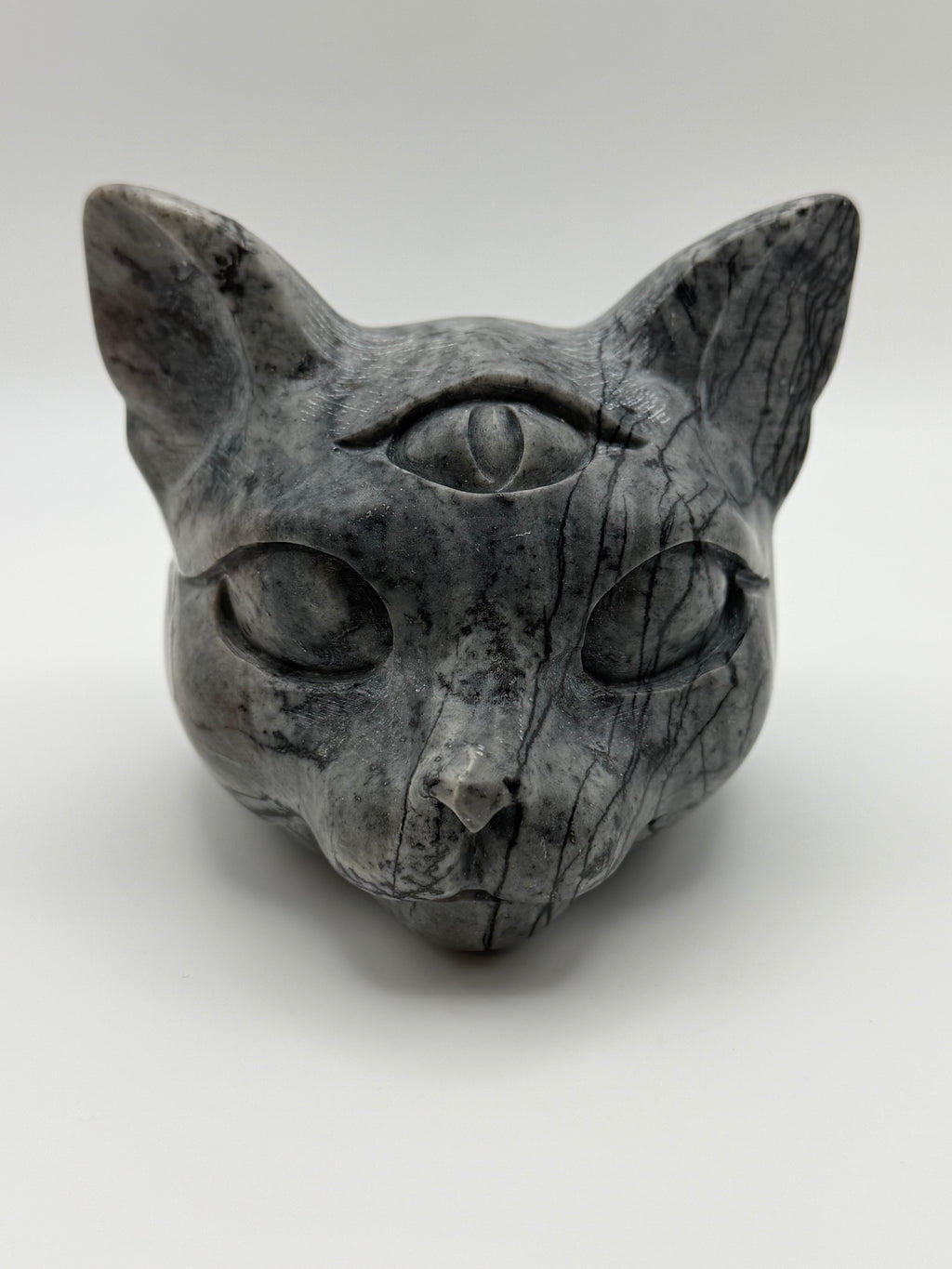 XL Picasso Stone Sphynx Head Carving