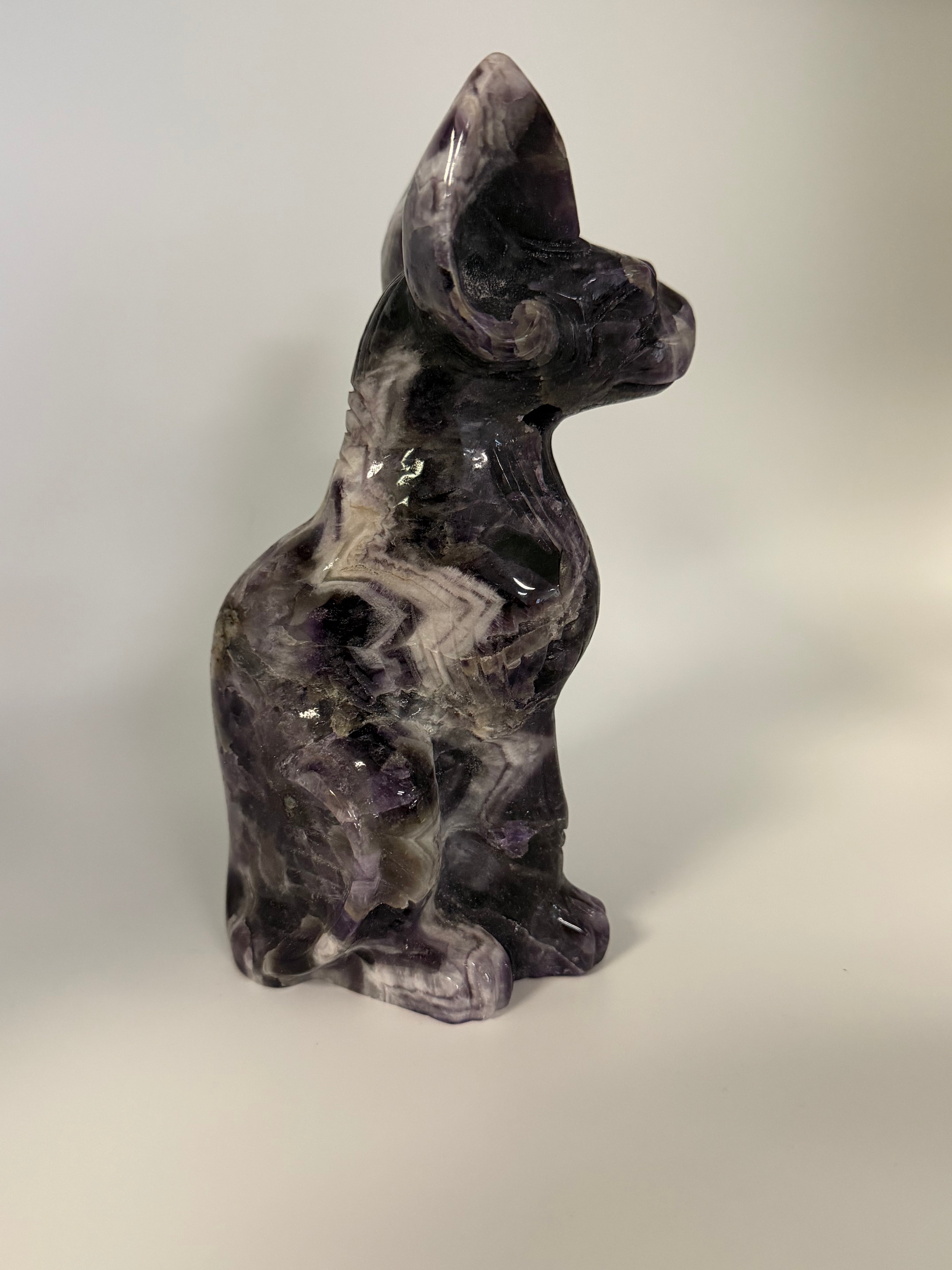 Dream Amethyst Sphynx Carving
