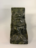 Green Aventurine Frog in Chair Carving