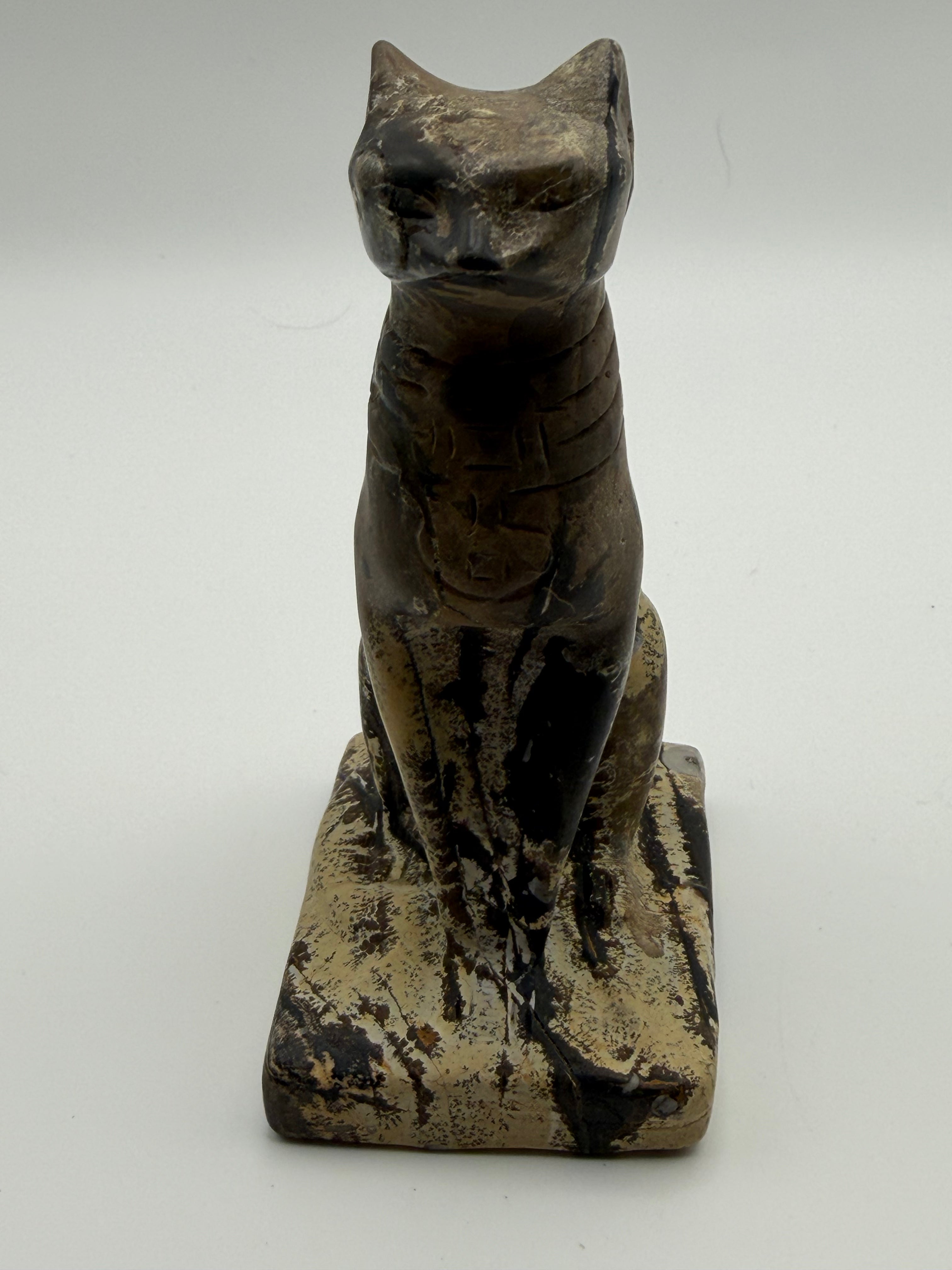 Picture Jasper Egyptian Cat Carving