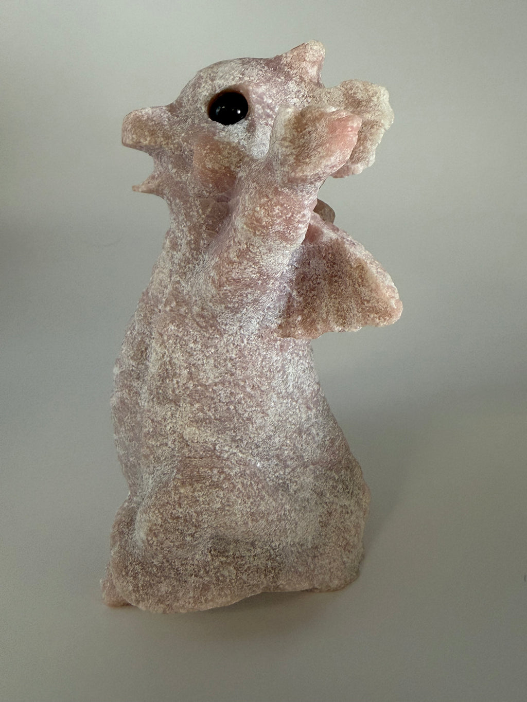 Pink Opal Baby Dragon Carving