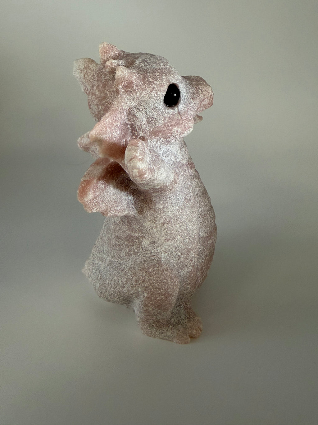 Pink Opal Baby Dragon Carving