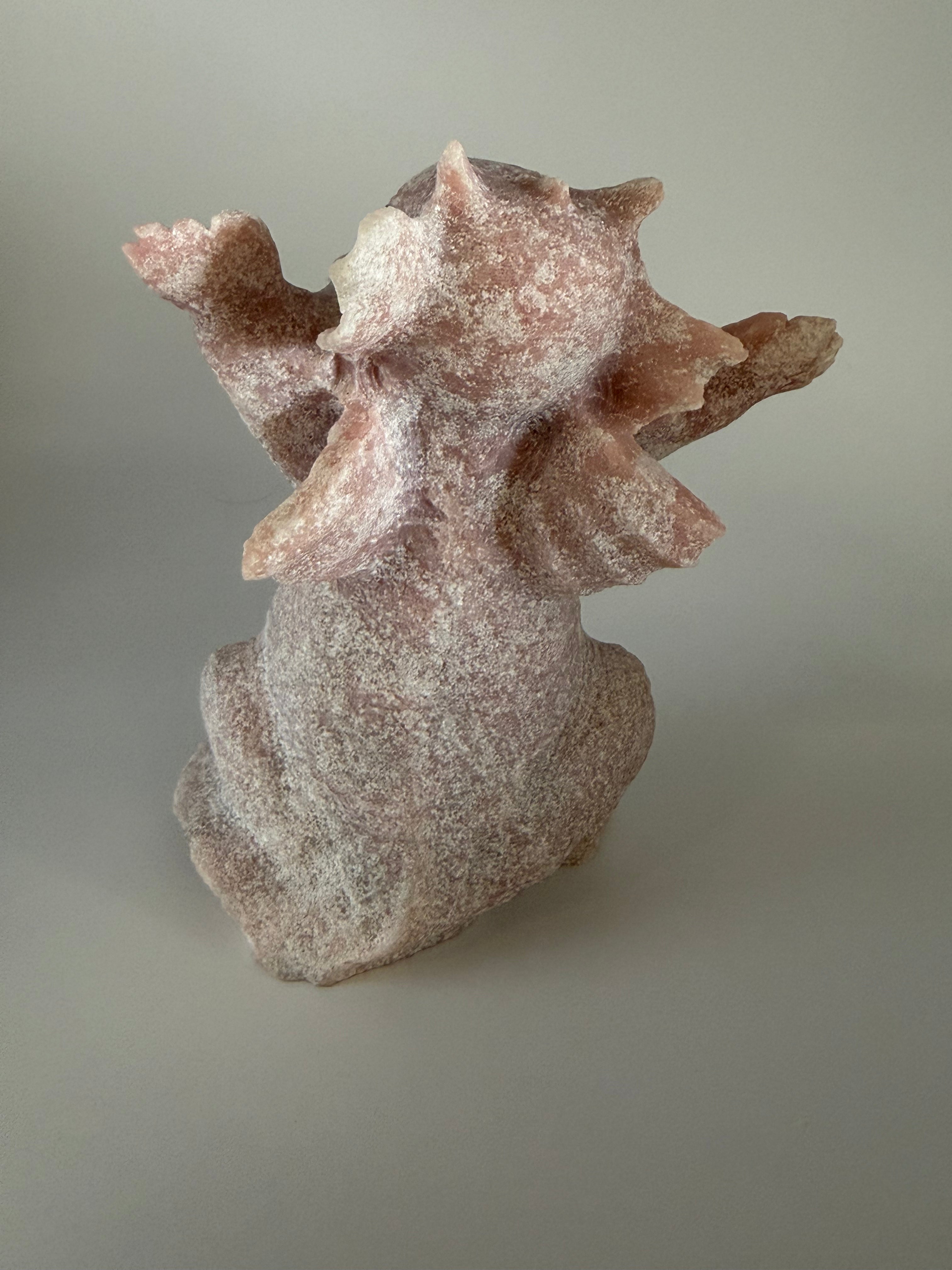 Pink Opal Baby Dragon Carving
