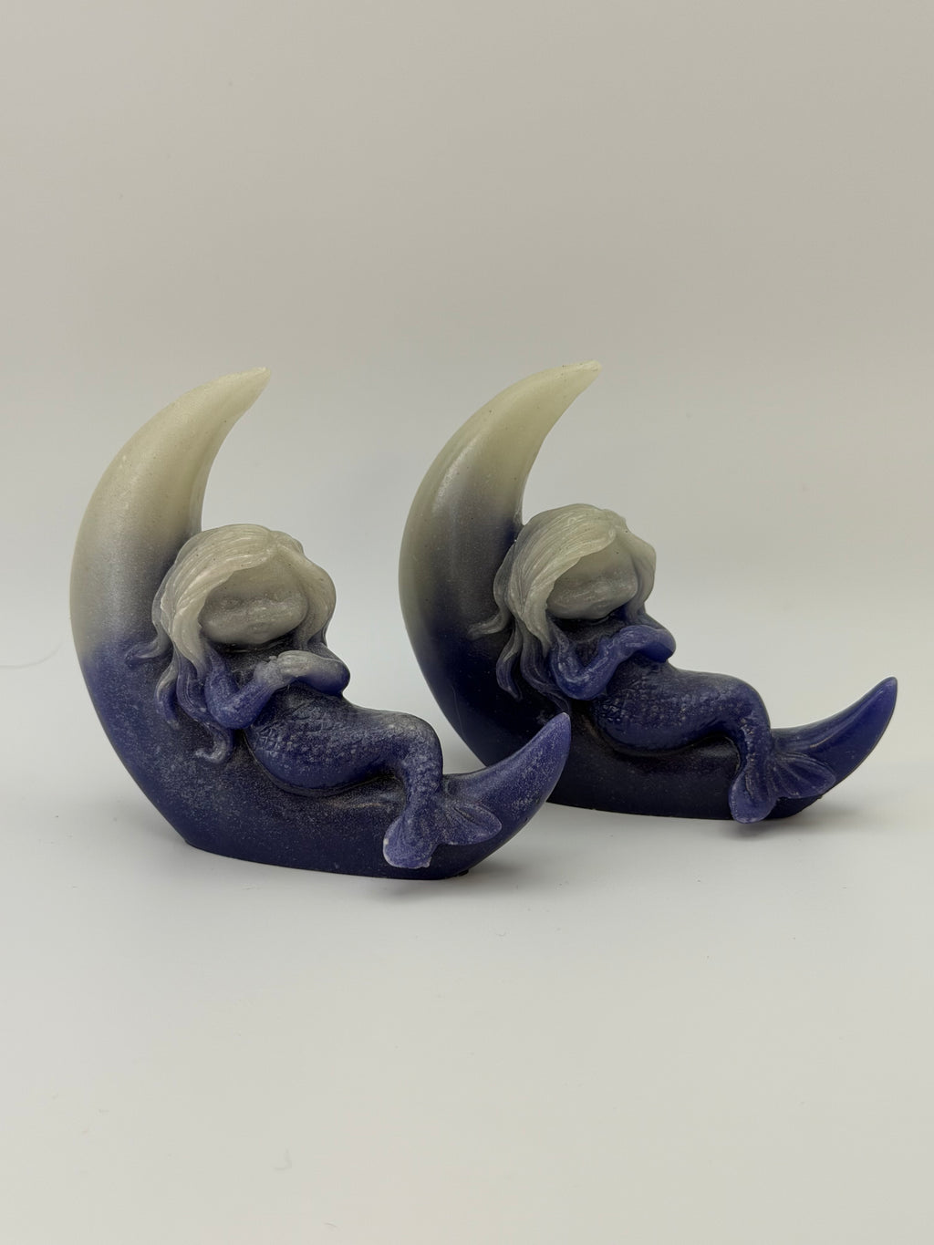Mermaid on Moon Carving