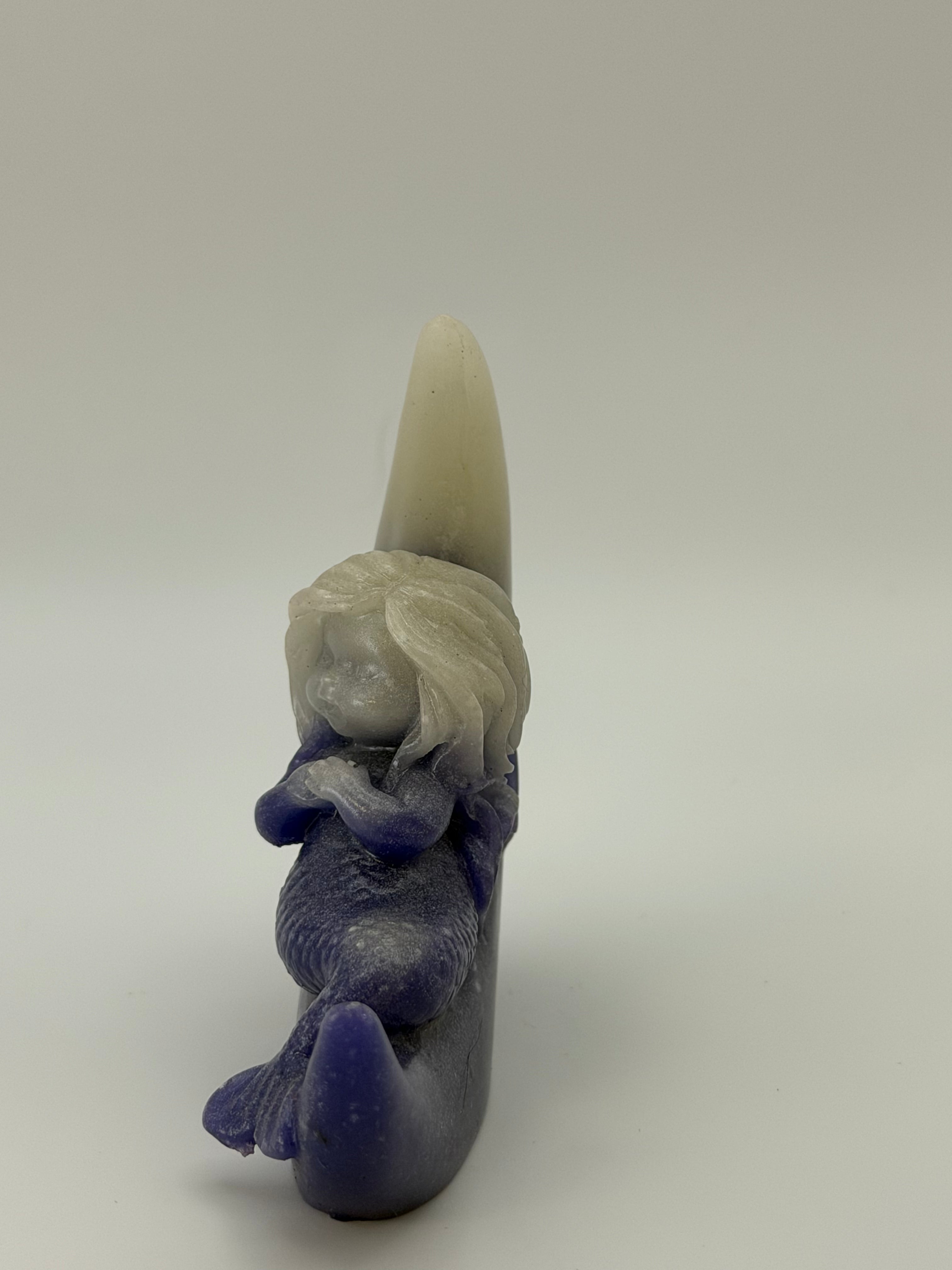 Mermaid on Moon Carving