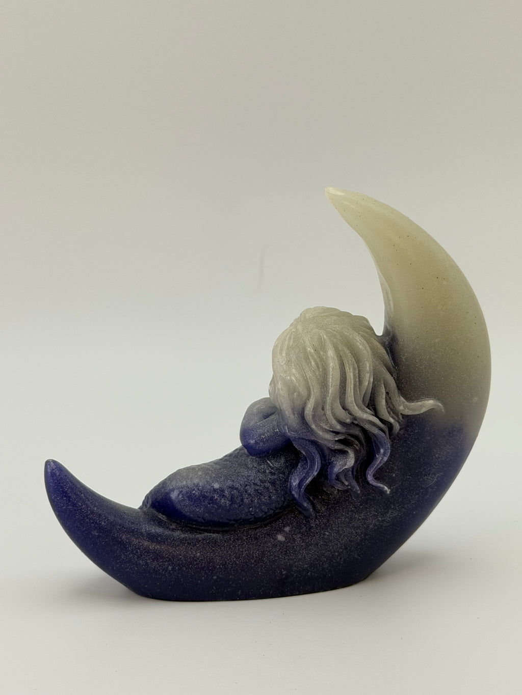Mermaid on Moon Carving