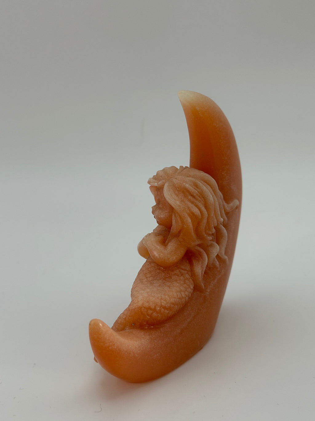 Mermaid on Moon Carving