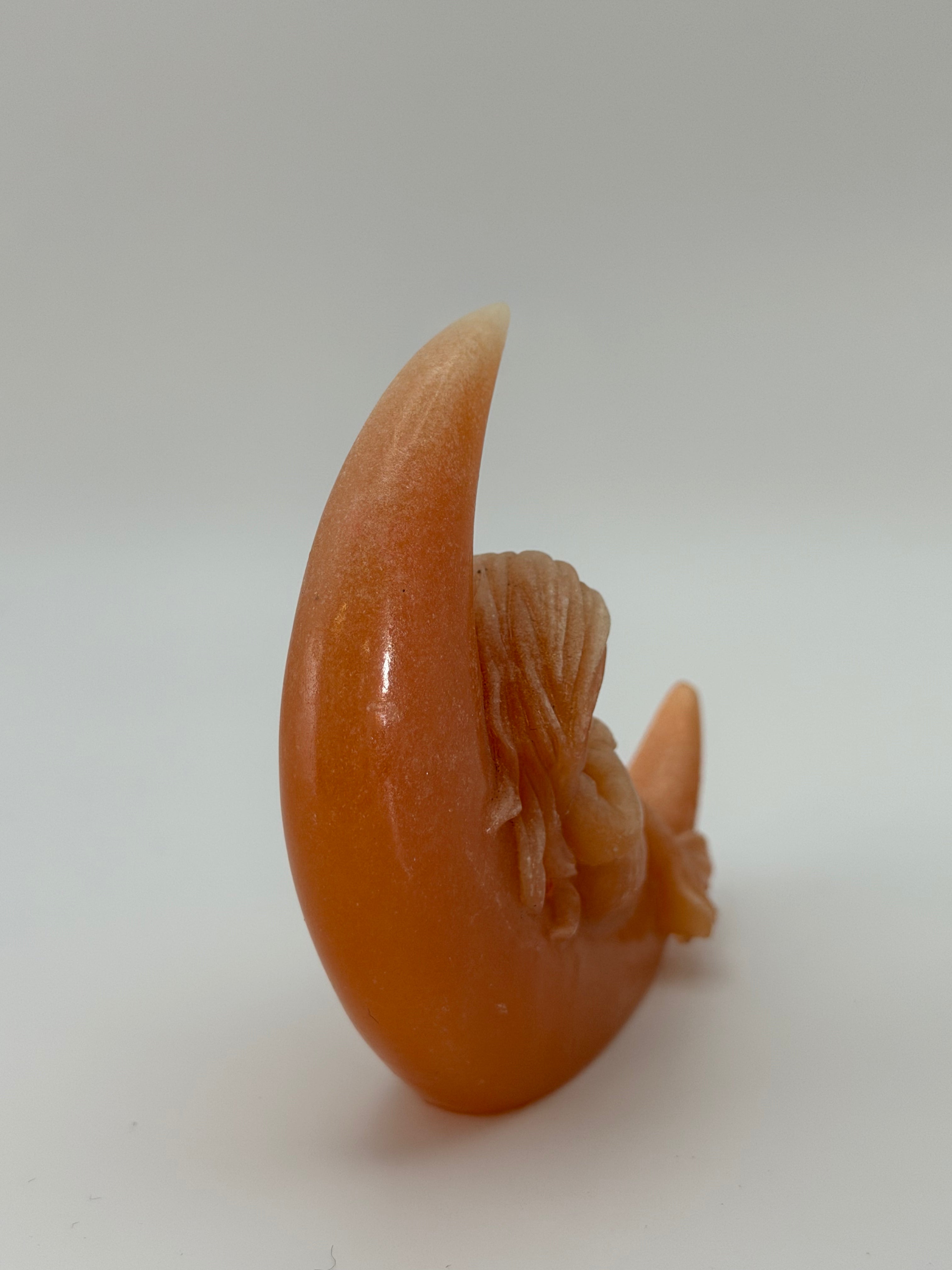 Mermaid on Moon Carving
