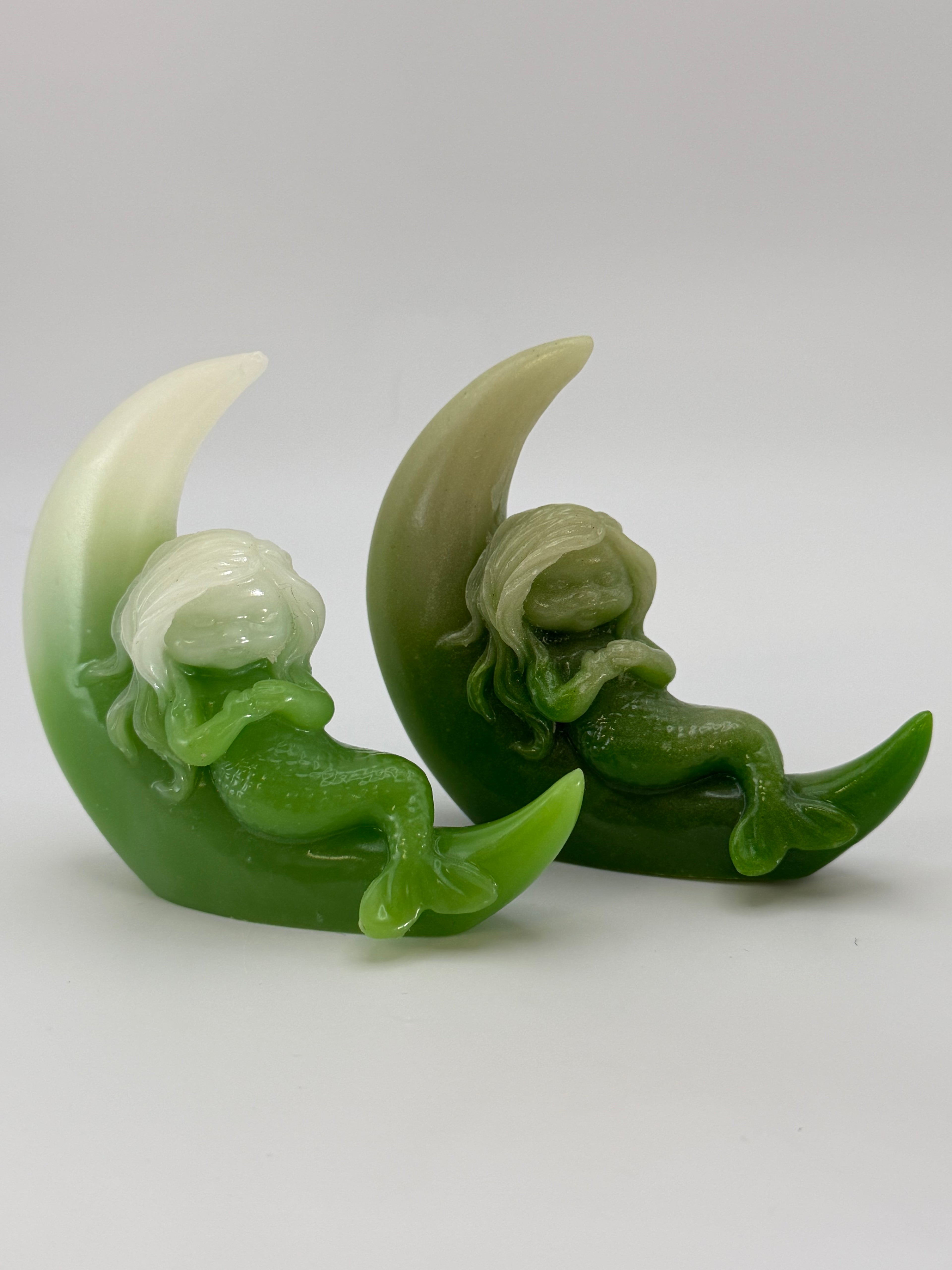 Mermaid on Moon Carving