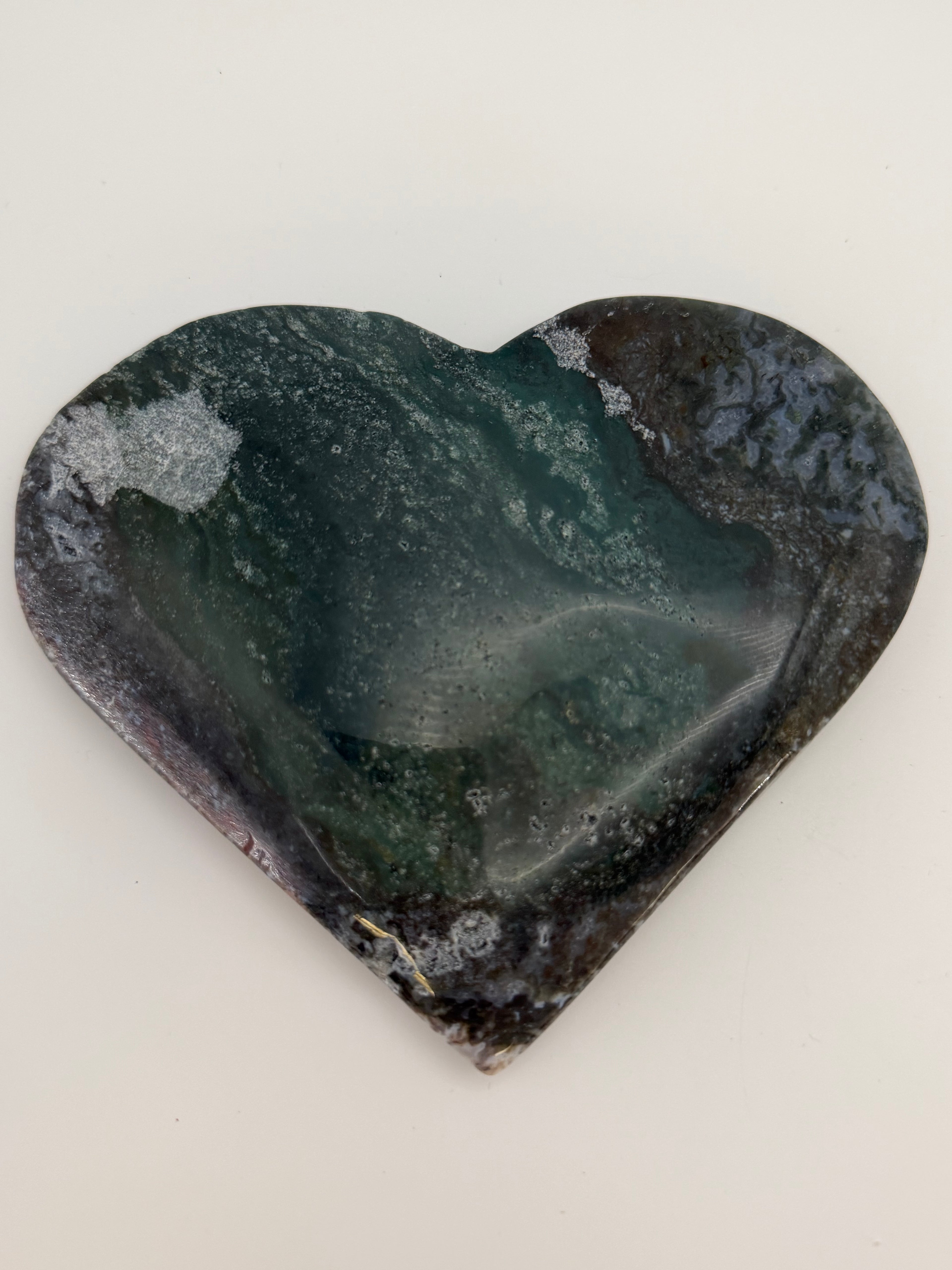 Ocean Jasper Heart Carving