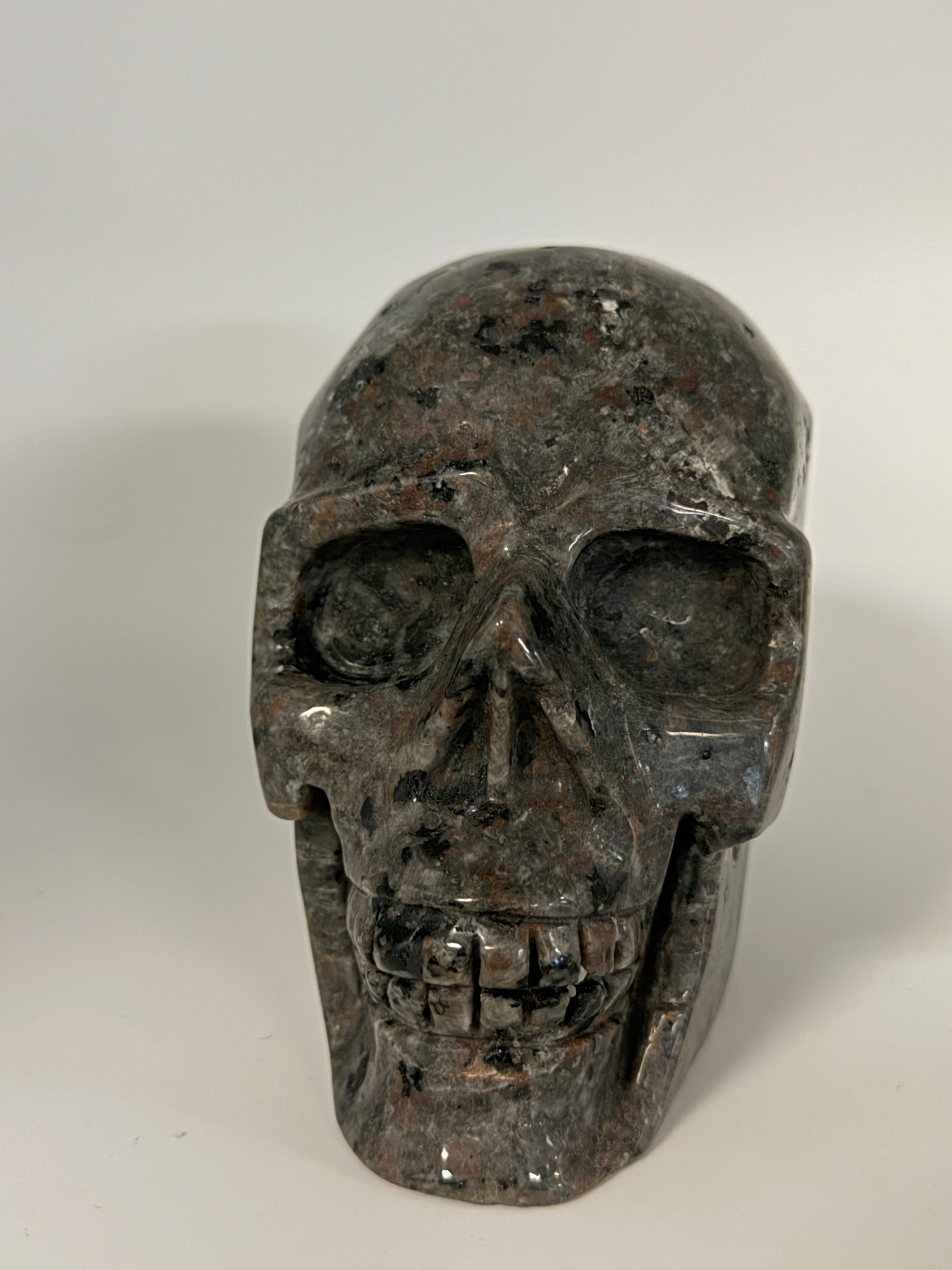 Lg Yooperlite Skull Carving