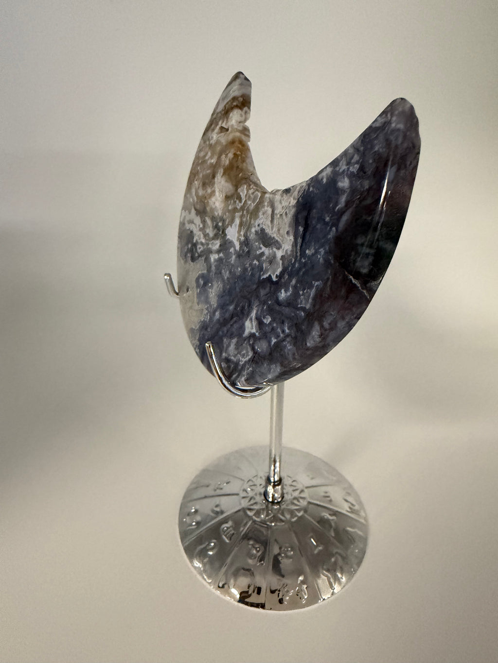 Moss Agate Moon (Druzy)