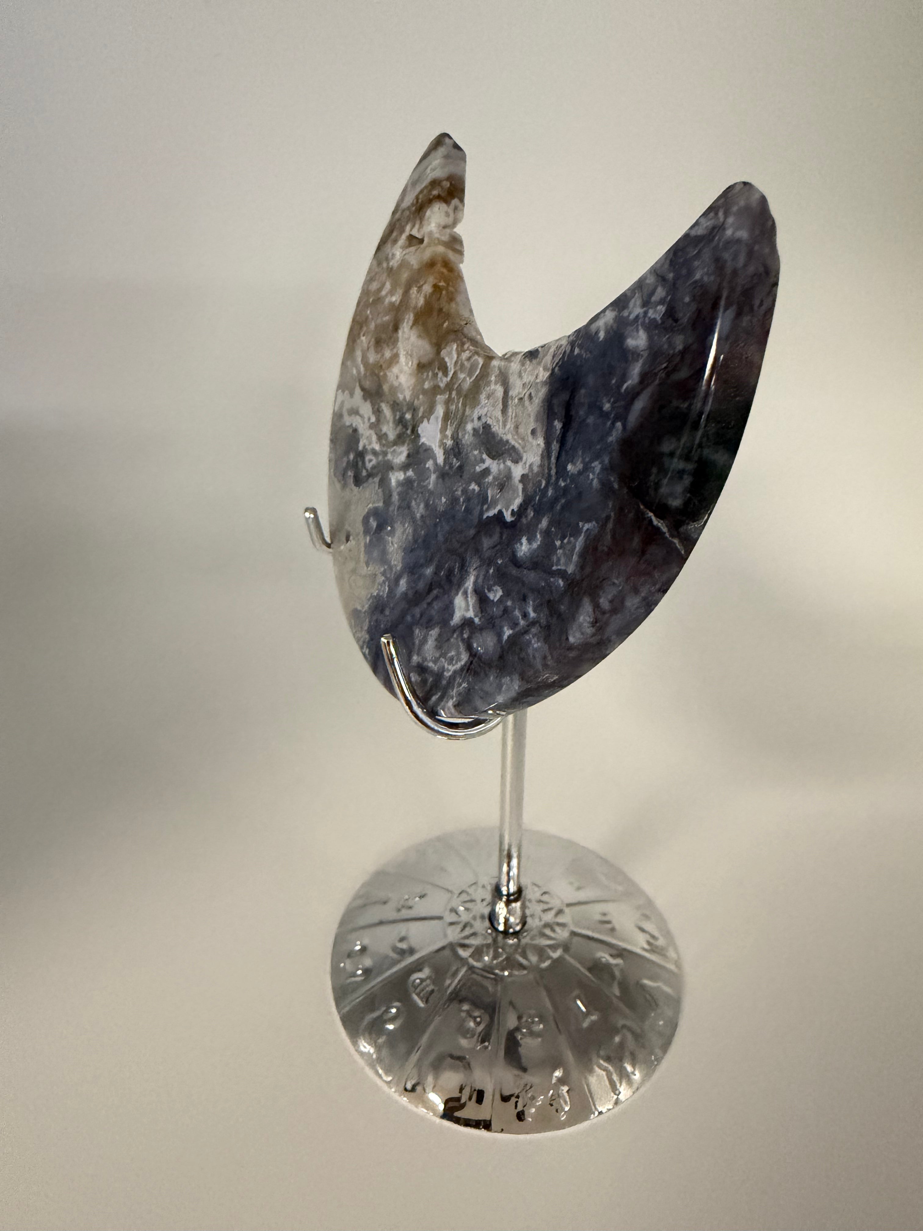 Moss Agate Moon (Druzy)
