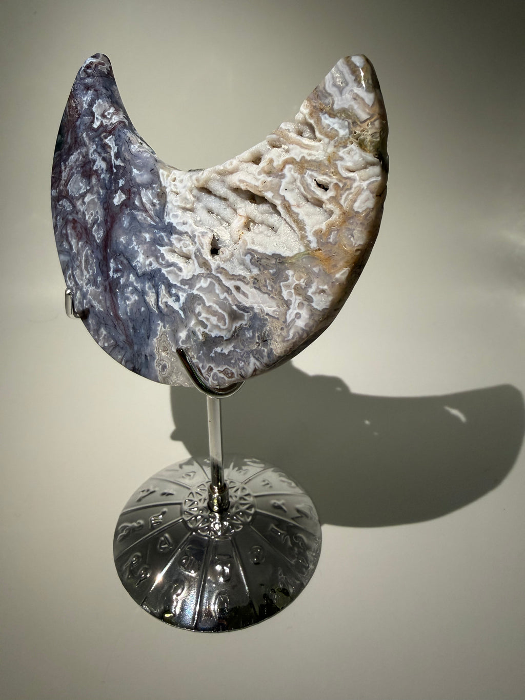 Moss Agate Moon (Druzy)