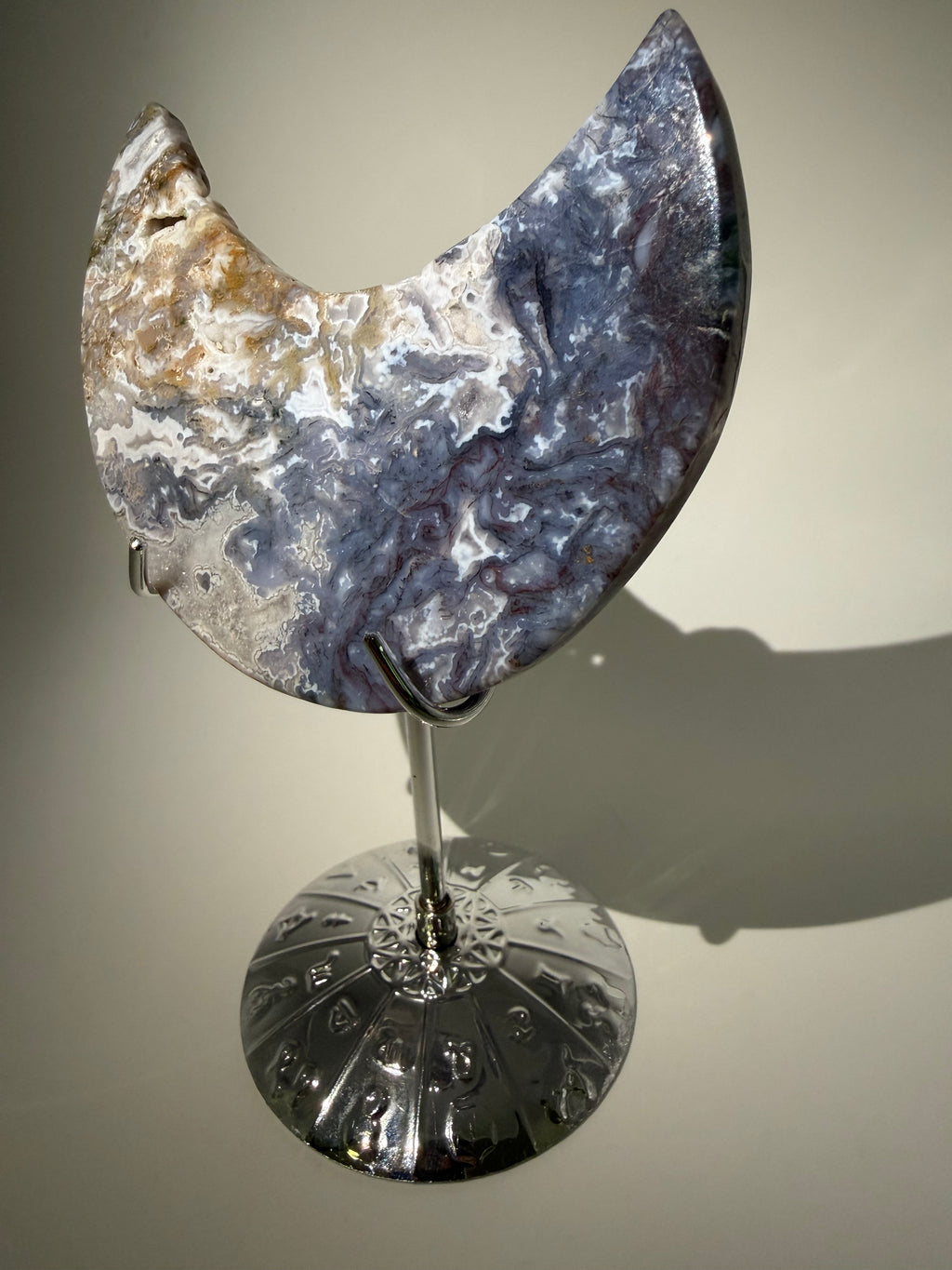 Moss Agate Moon (Druzy)