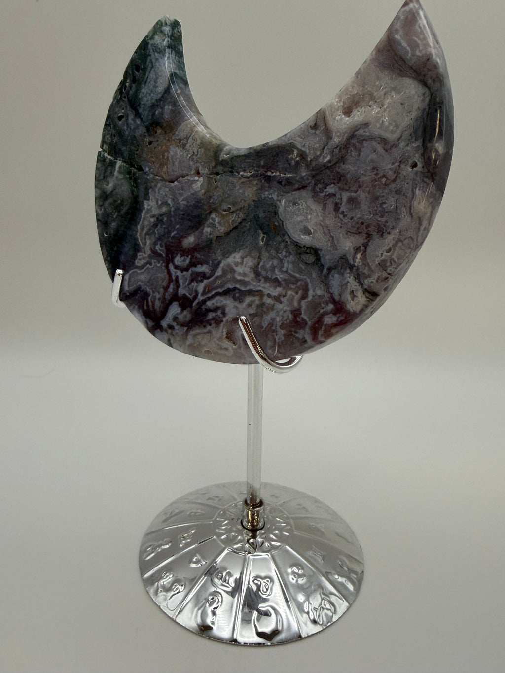 Moss Agate Moon (Druzy)