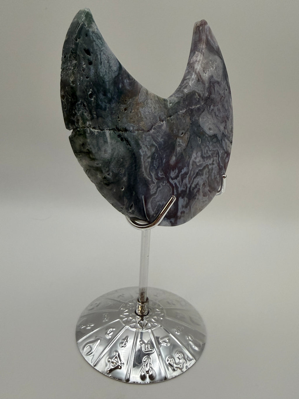 Moss Agate Moon (Druzy)