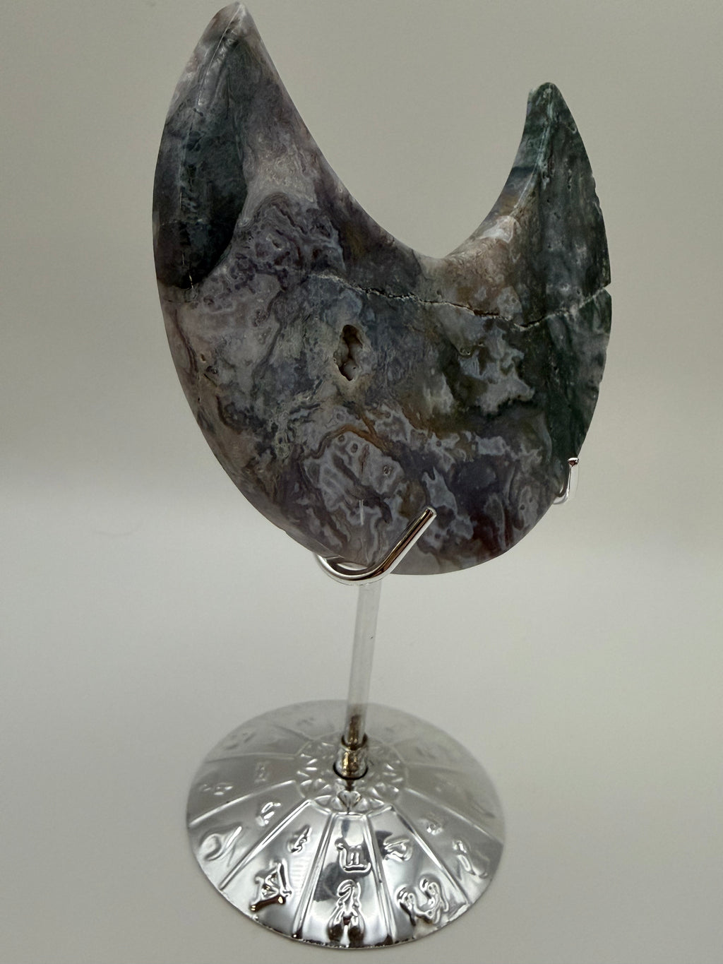 Moss Agate Moon (Druzy)