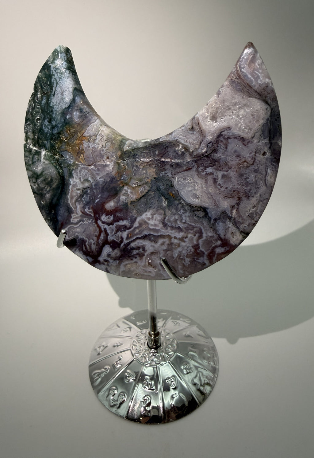 Moss Agate Moon (Druzy)
