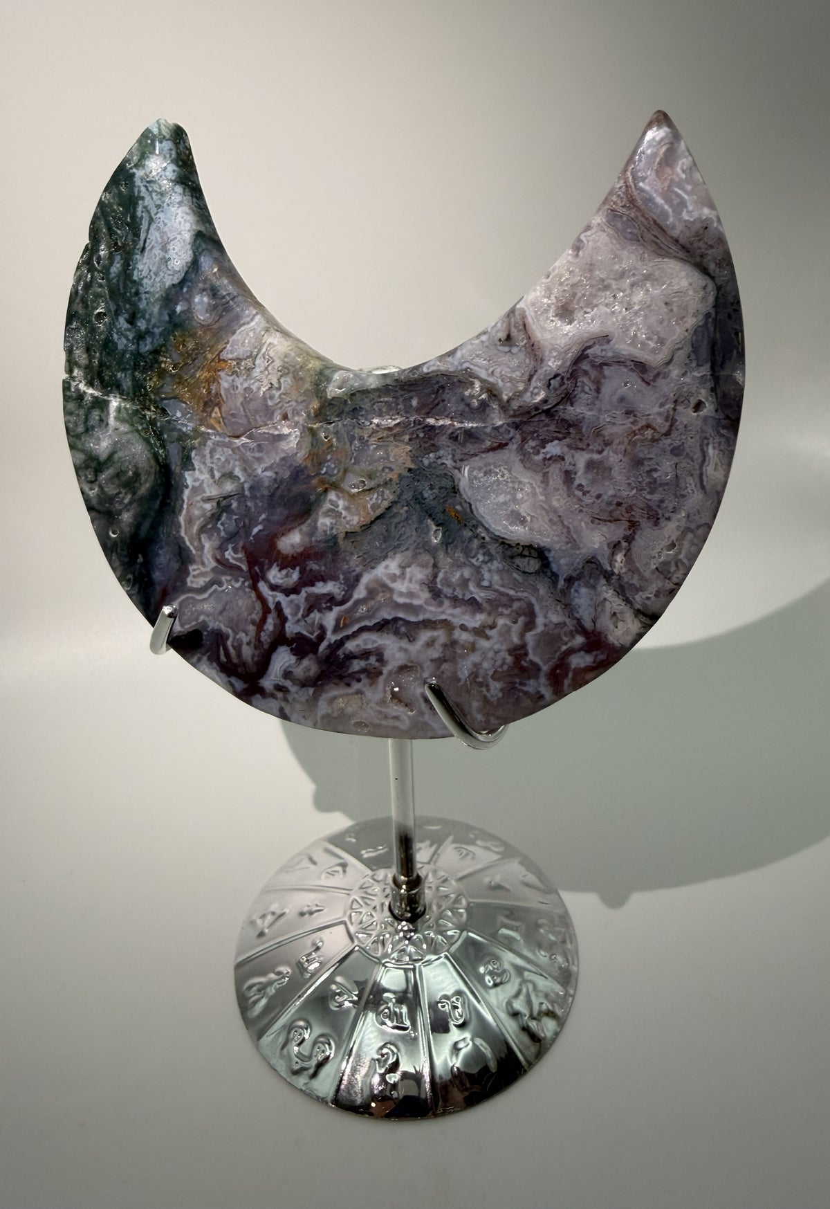Moss Agate Moon (Druzy)
