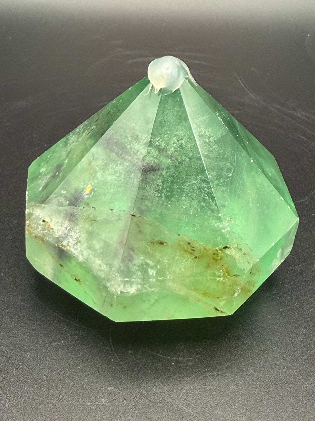 Green Fluorite Diamond Carving
