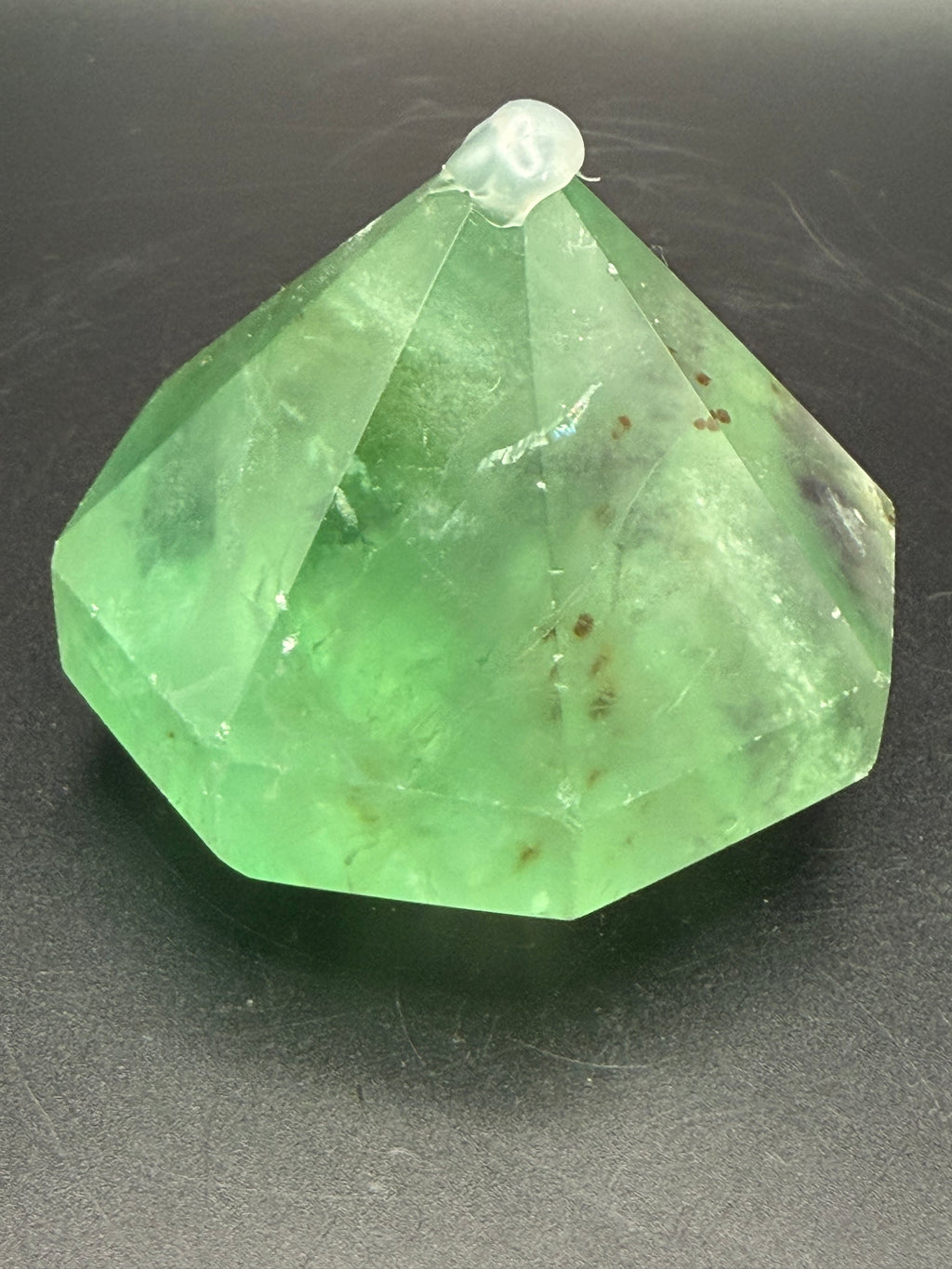 Green Fluorite Diamond Carving