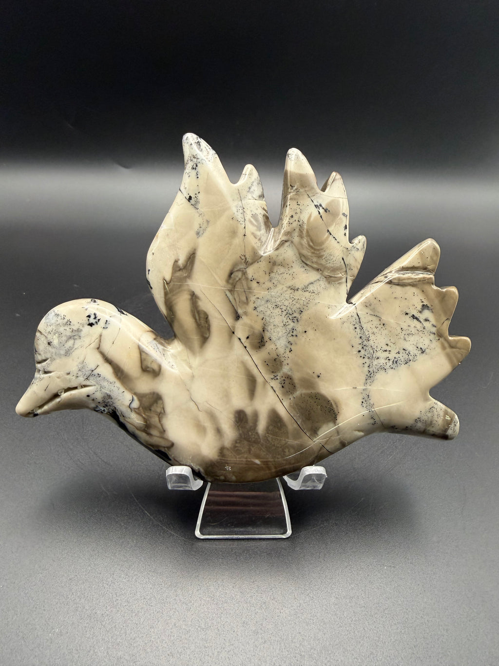 Volcano Agate Bird Carving