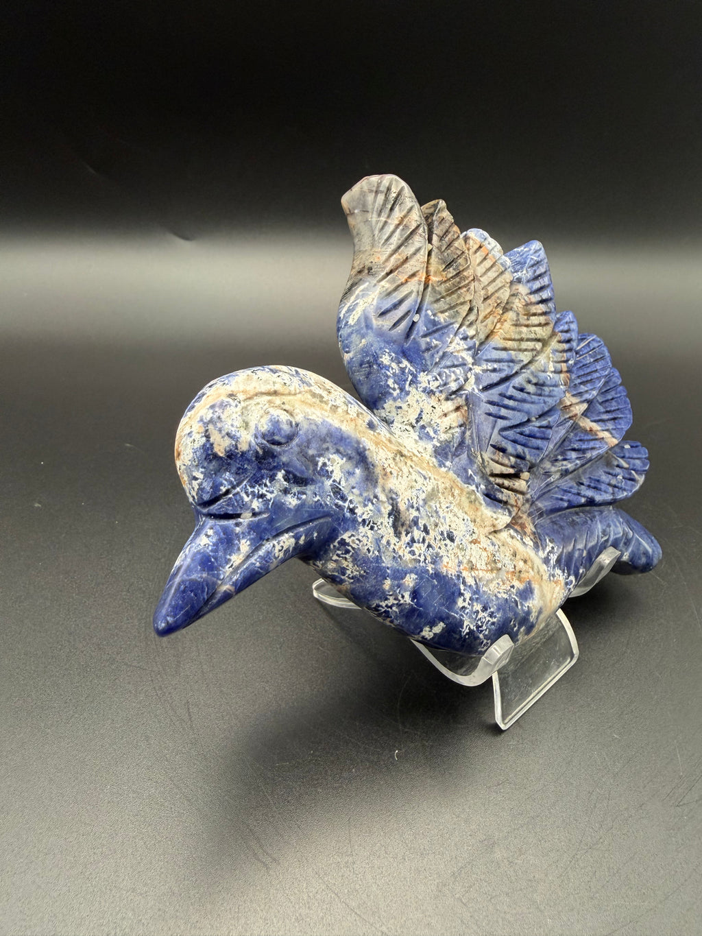Sodalite Bird Carving