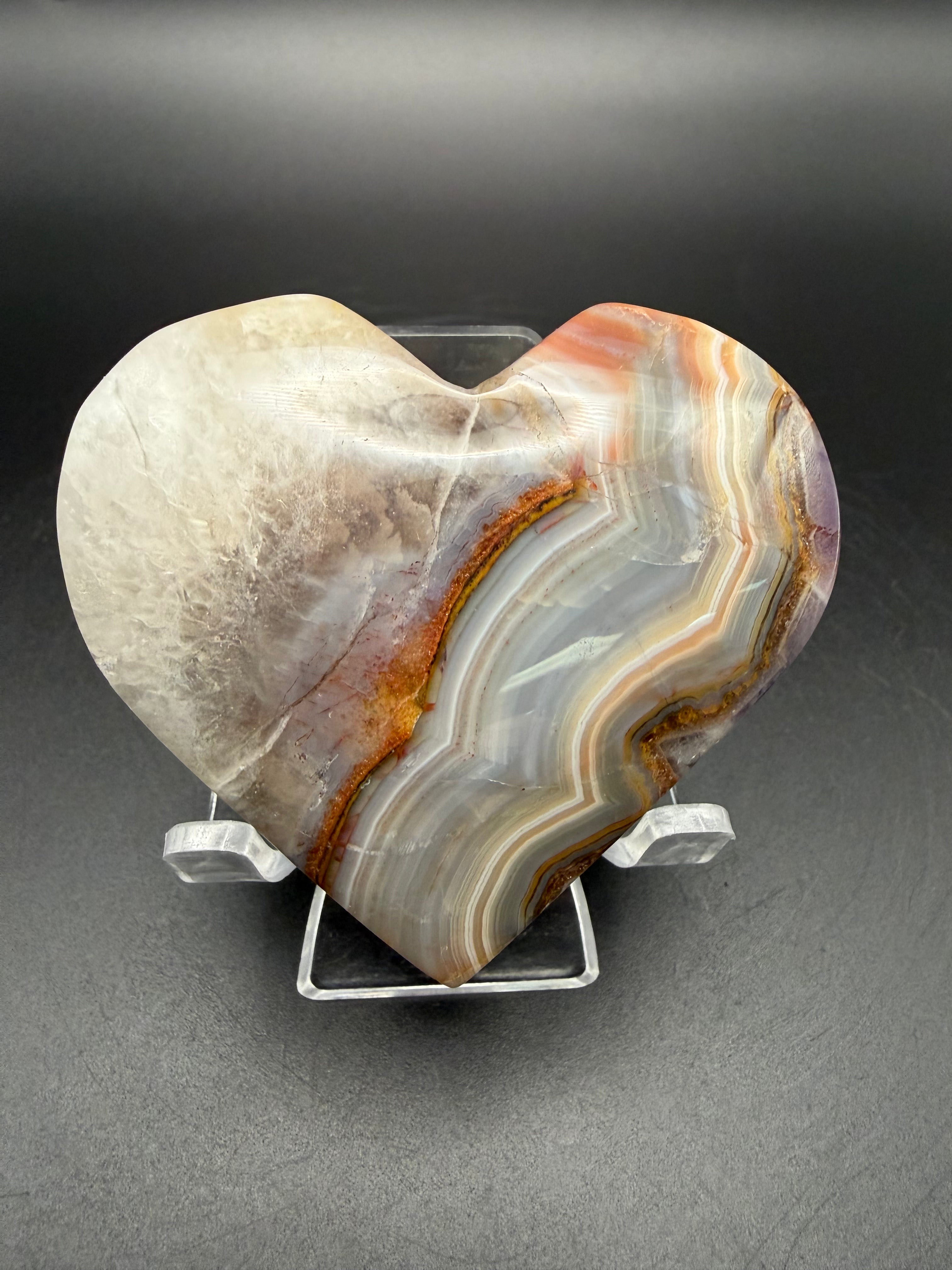 Amethyst Agate Heart