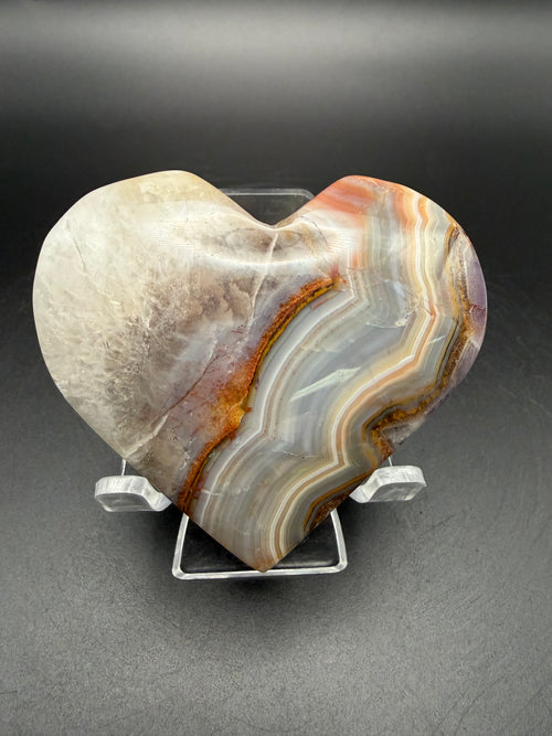 Amethyst Agate Heart