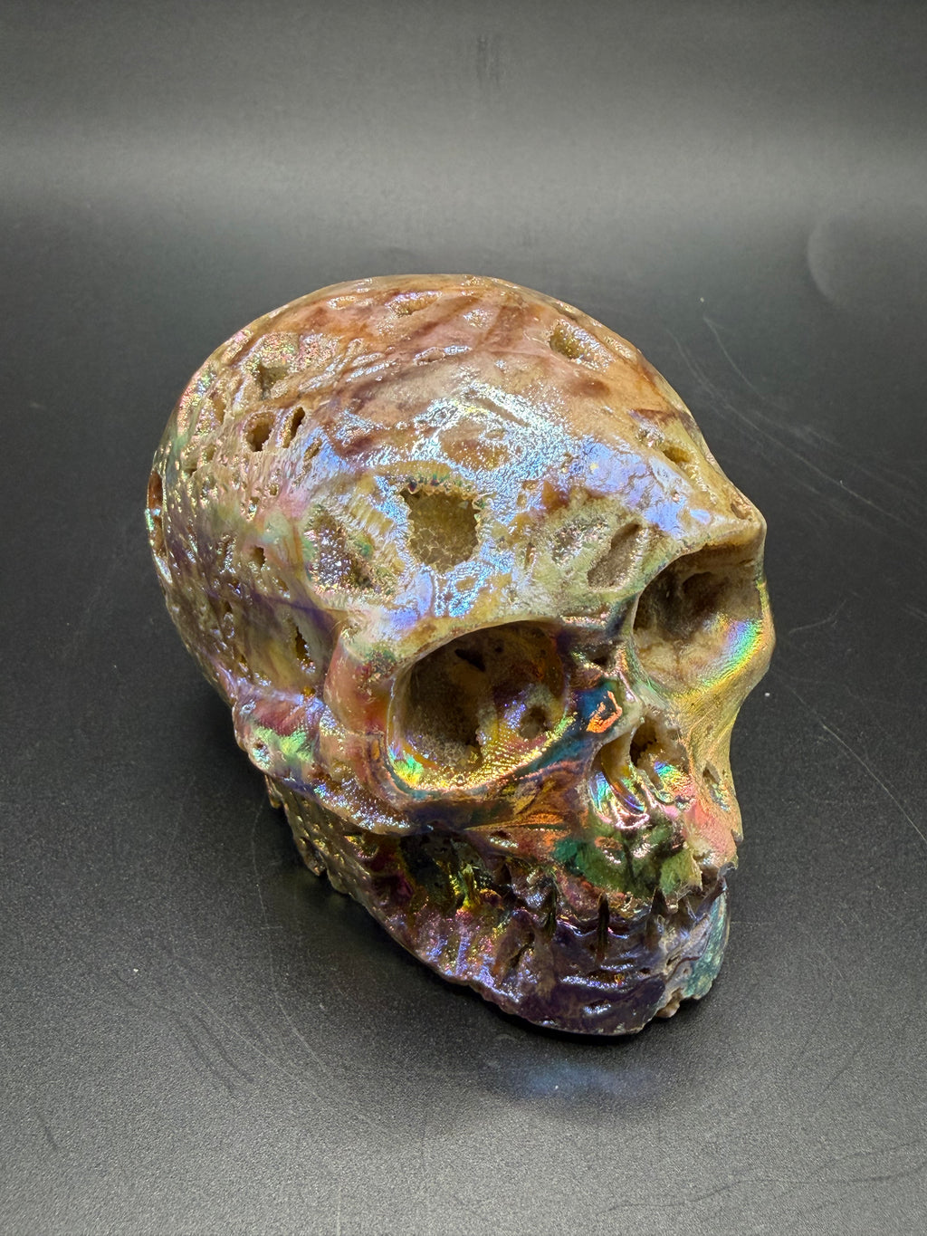 Sphalerite Skull Carving