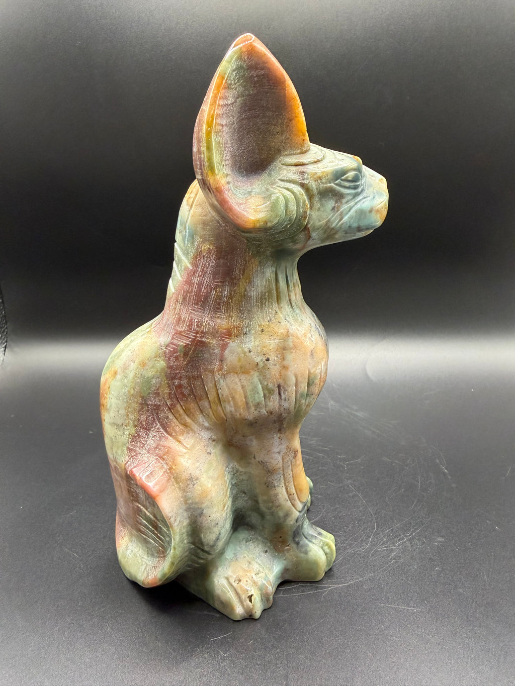 Ocean Jasper Sphynx Carving