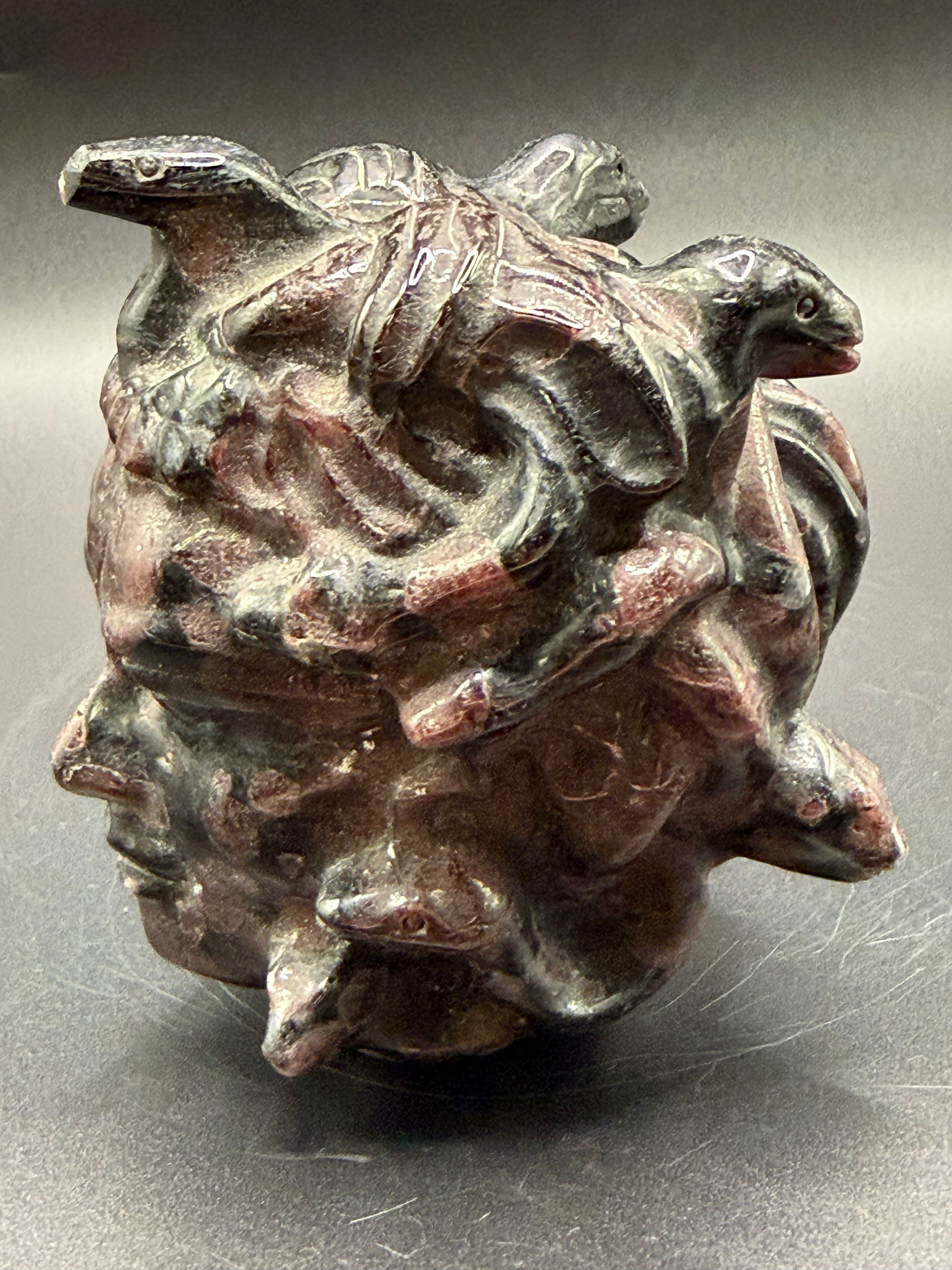 XL Ruby Medusa Head Carving