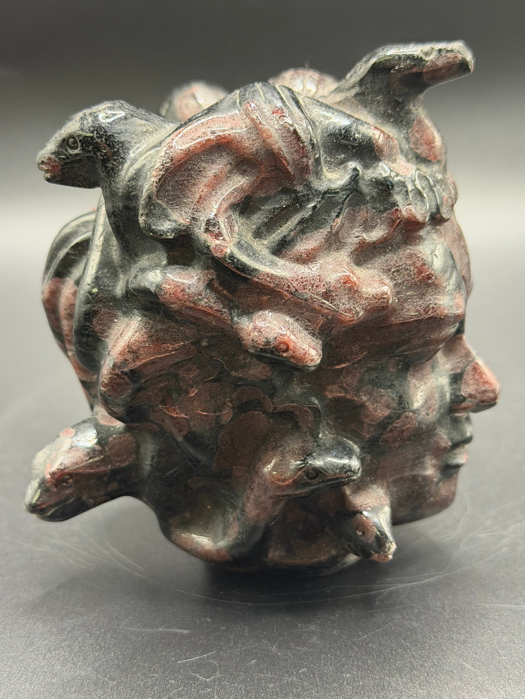 XL Ruby Medusa Head Carving