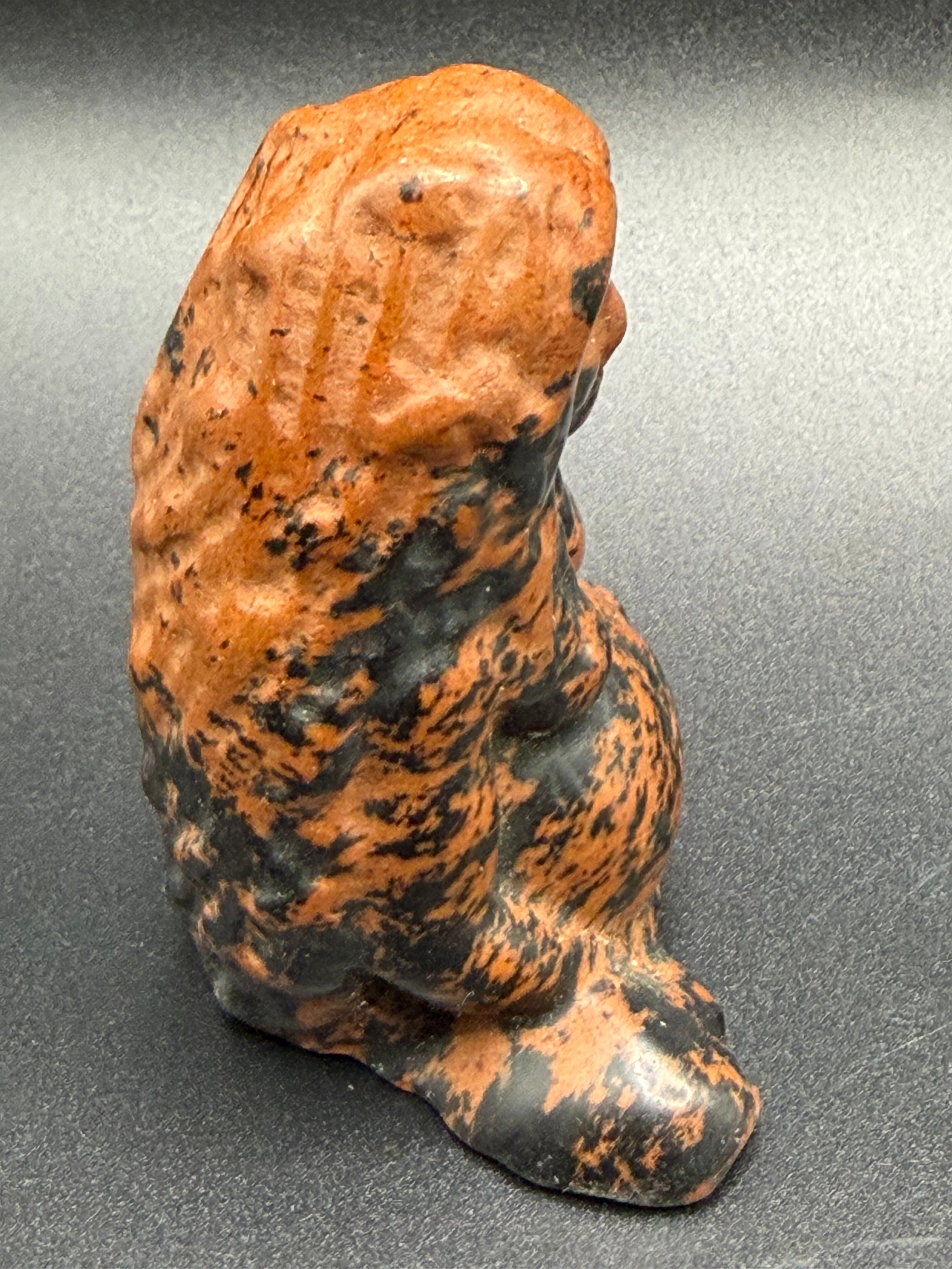 Mahogany Obsidian Mother Earth (Pregnant Goddess) Carving