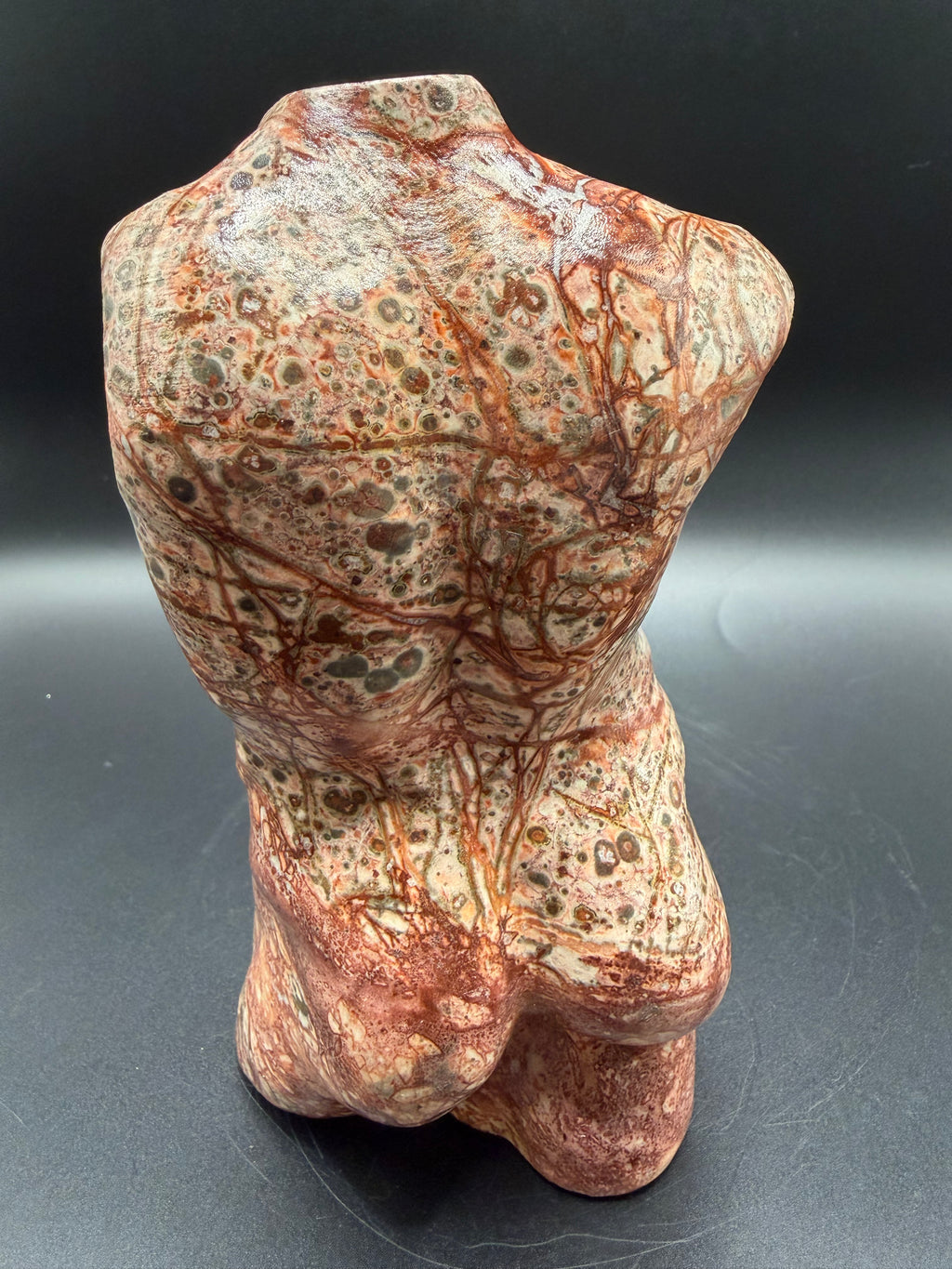 Leopard Skin Jasper Male Body Carving