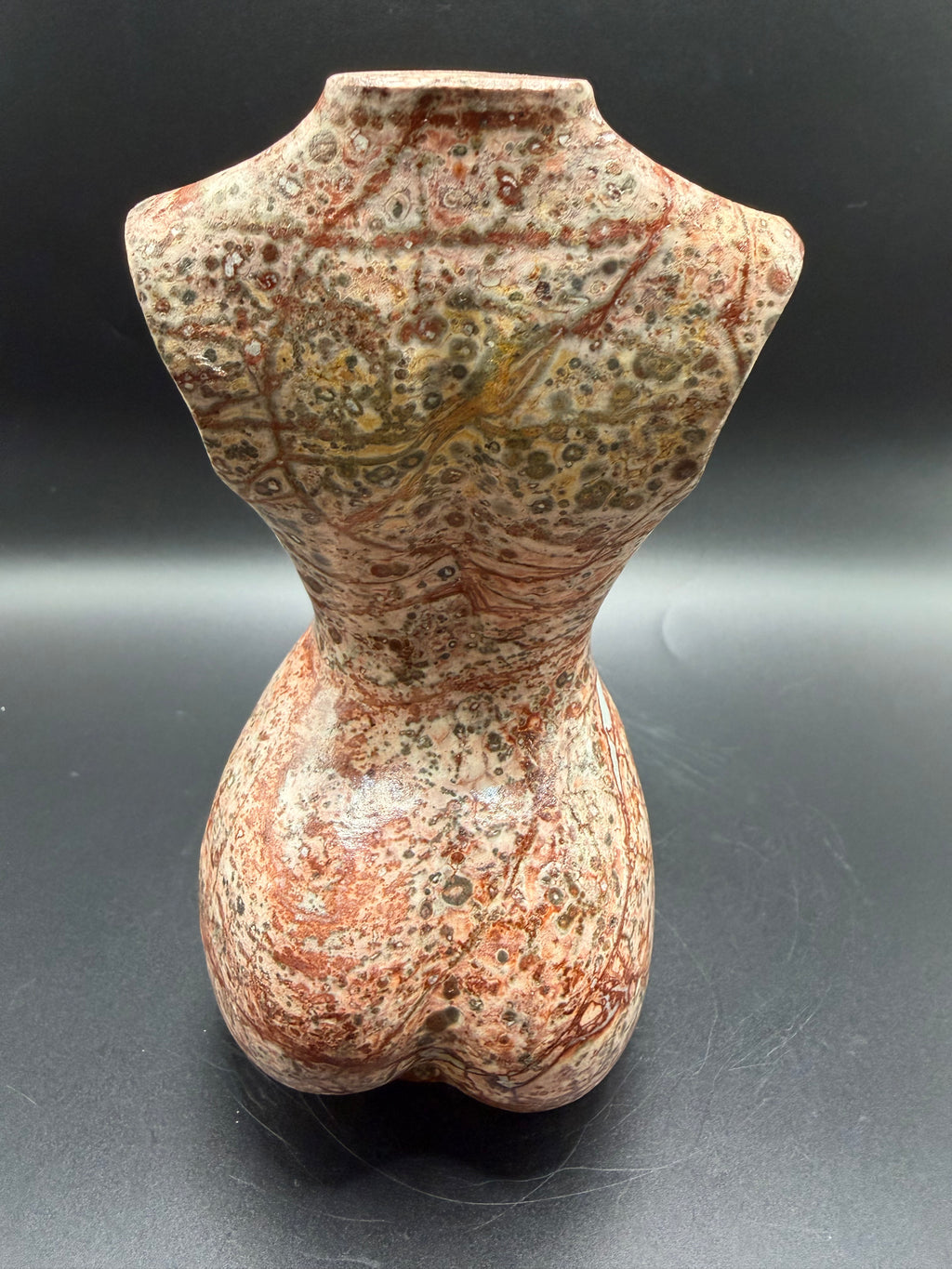 Leopard Skin Jasper Female Body Carving