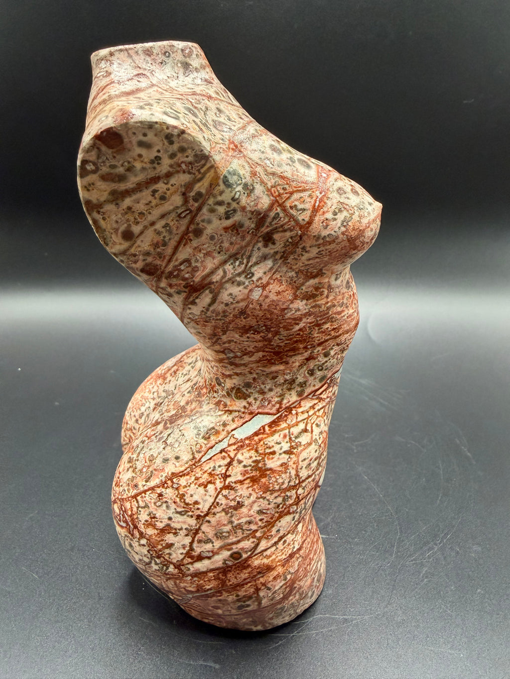 Leopard Skin Jasper Female Body Carving