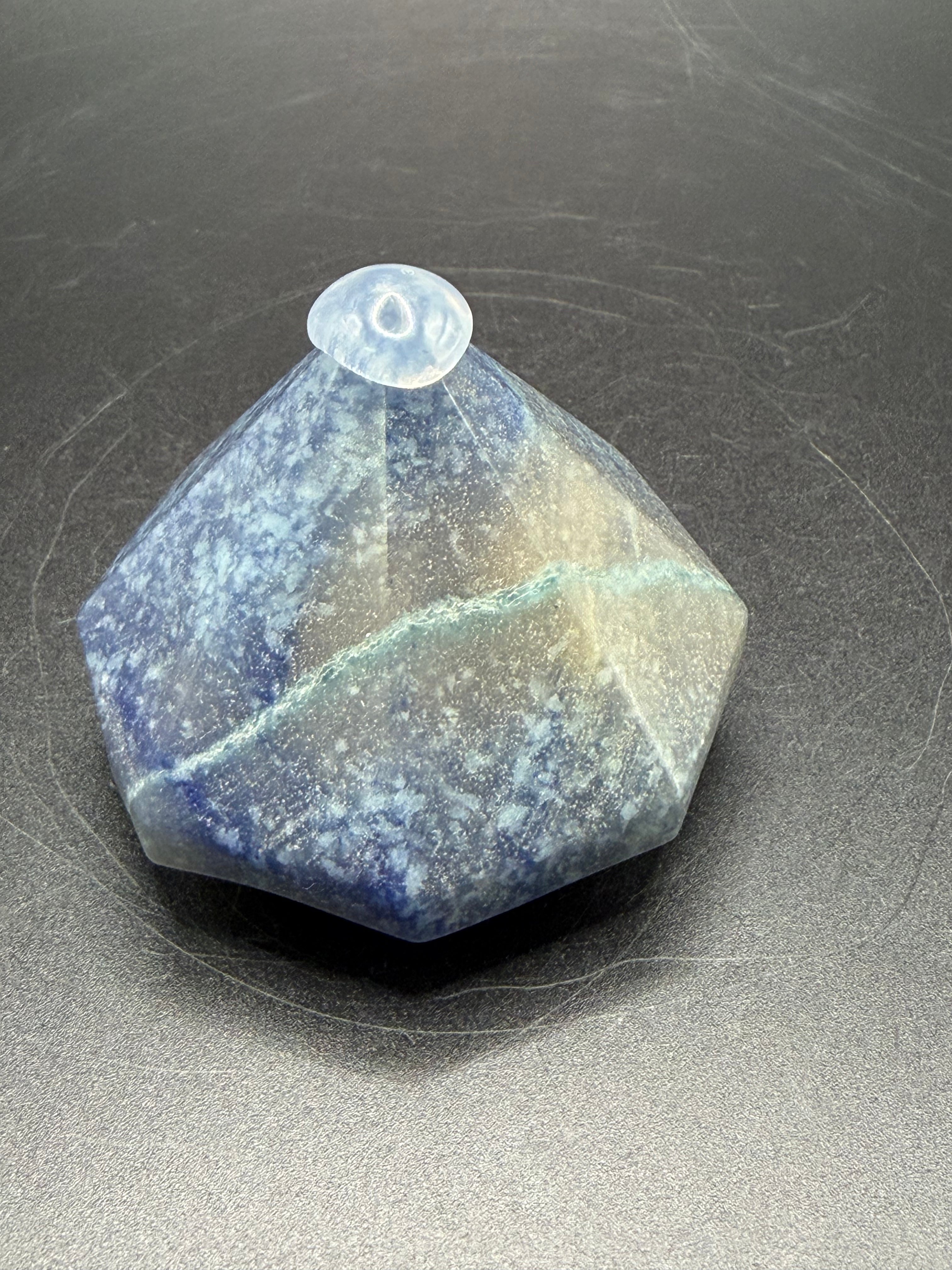 Blue Aventurine Diamond Carving