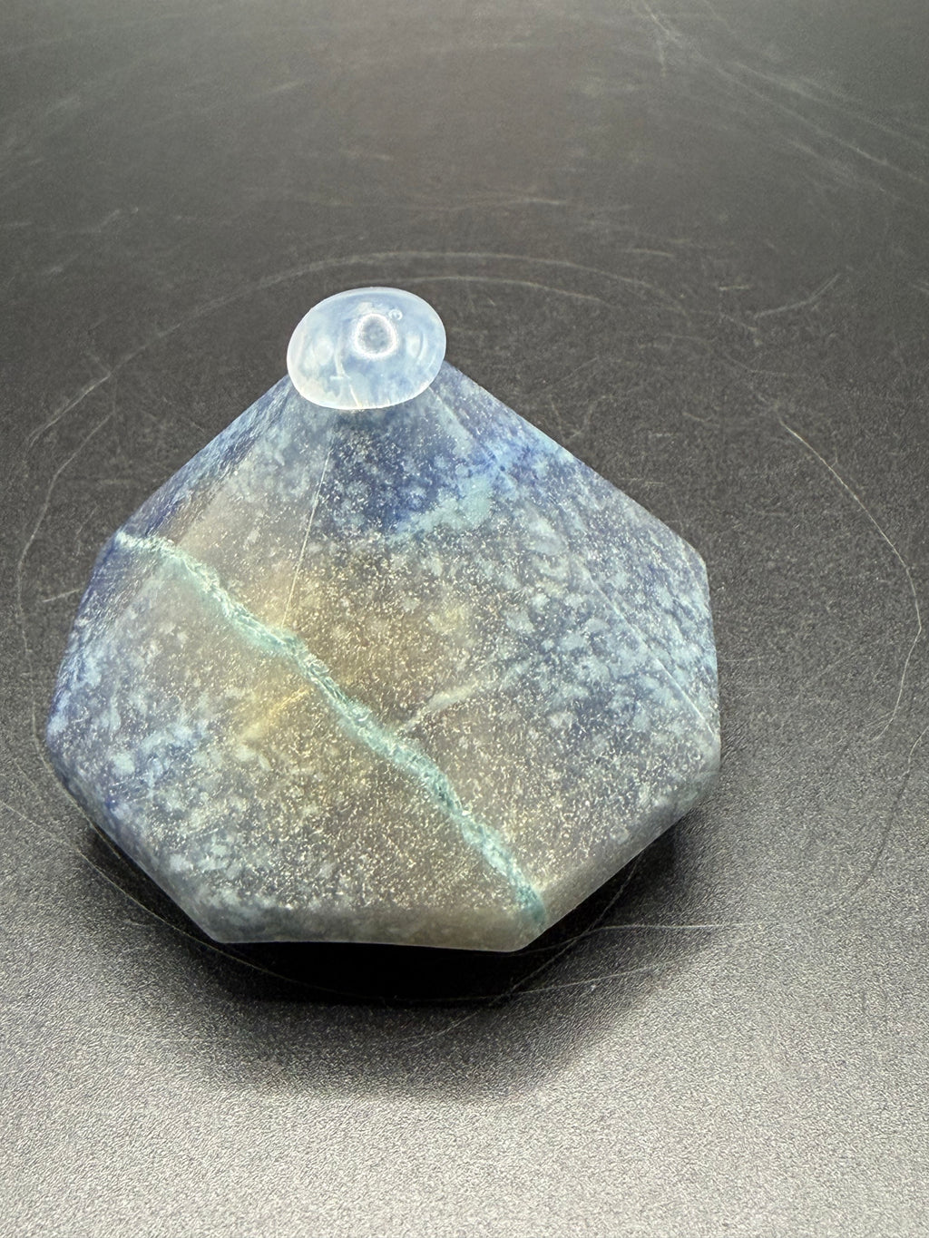 Blue Aventurine Diamond Carving
