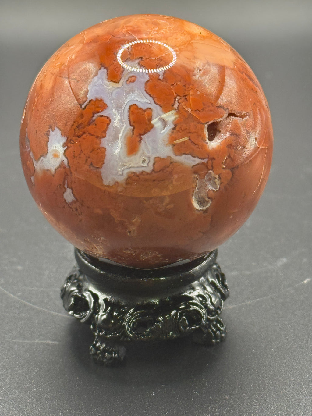 Druzy Pink Agate Sphere