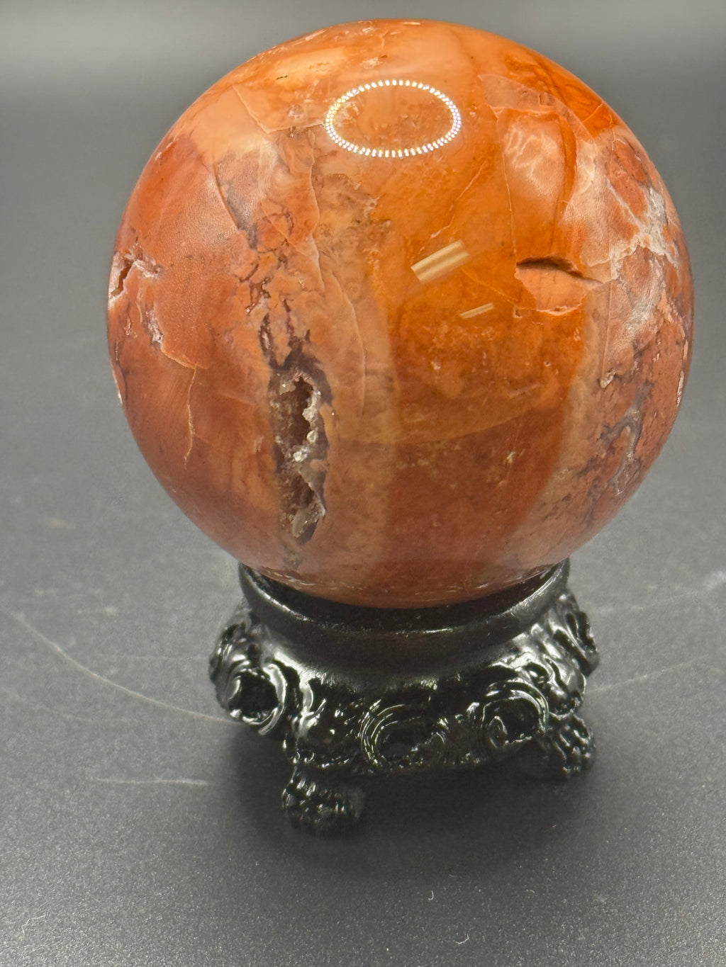 Druzy Pink Agate Sphere