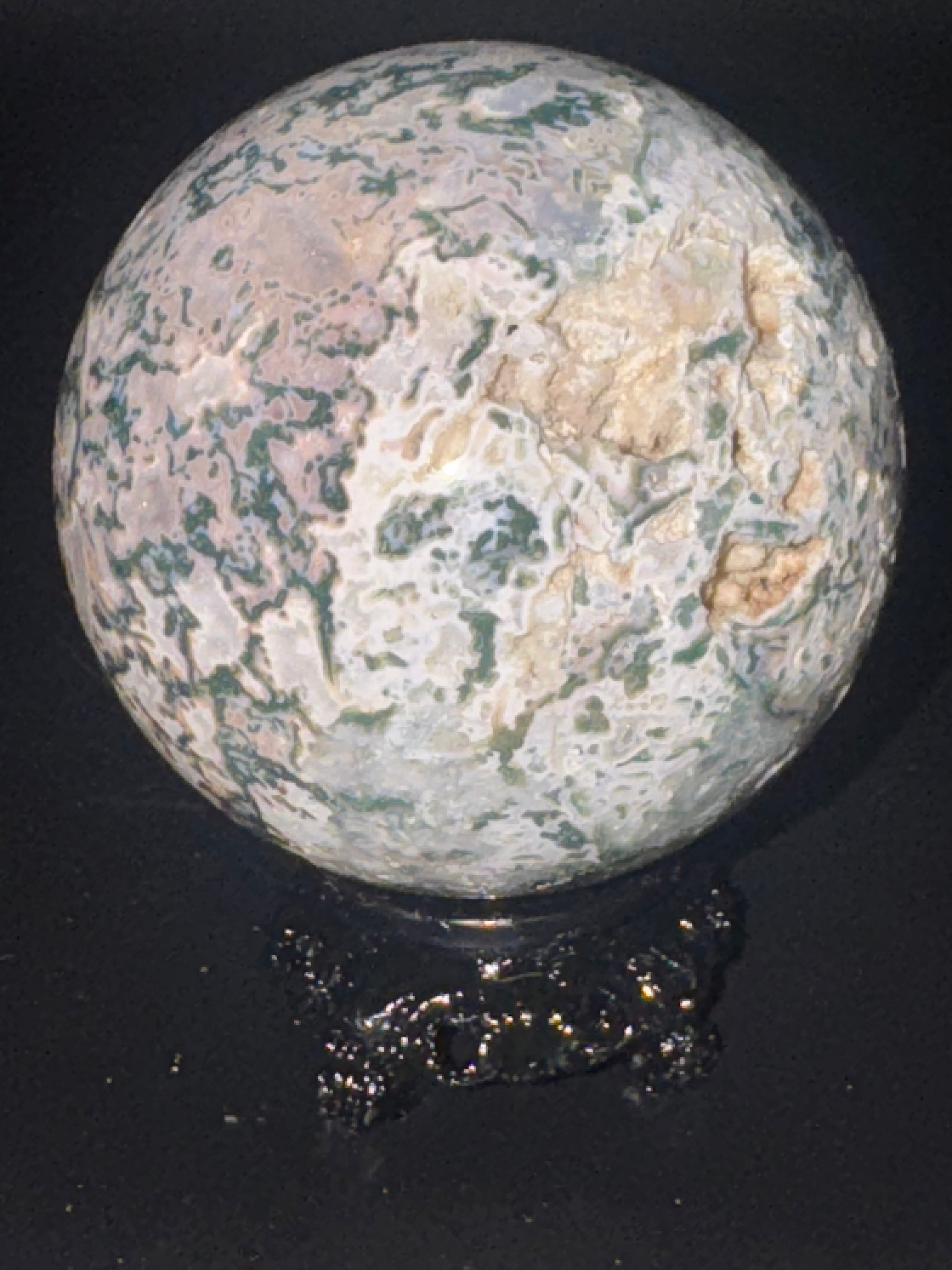 Druzy Moss Agate Sphere