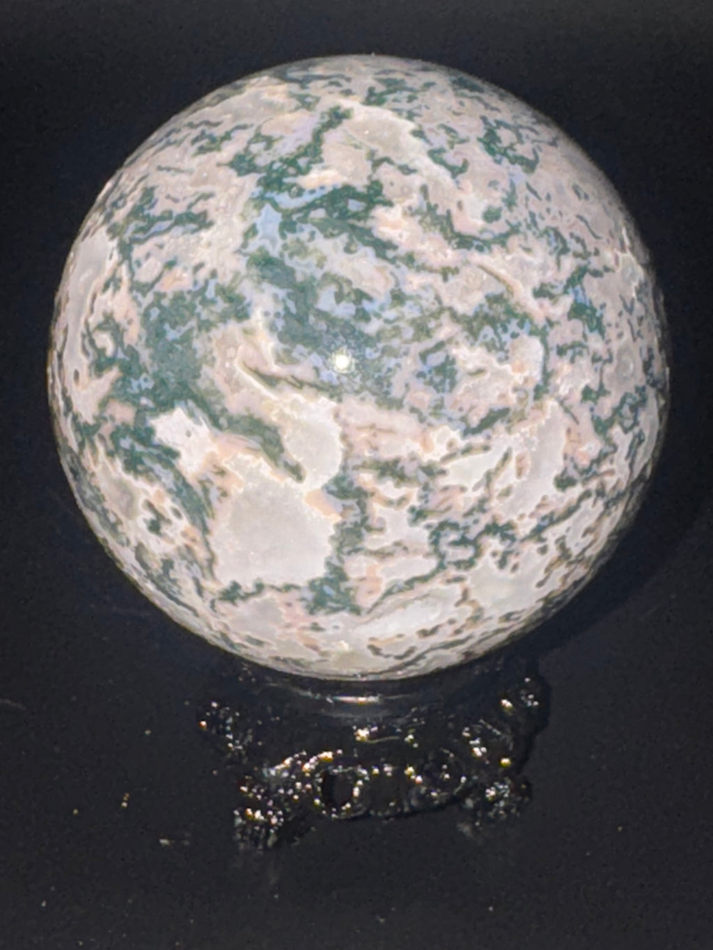 Druzy Moss Agate Sphere