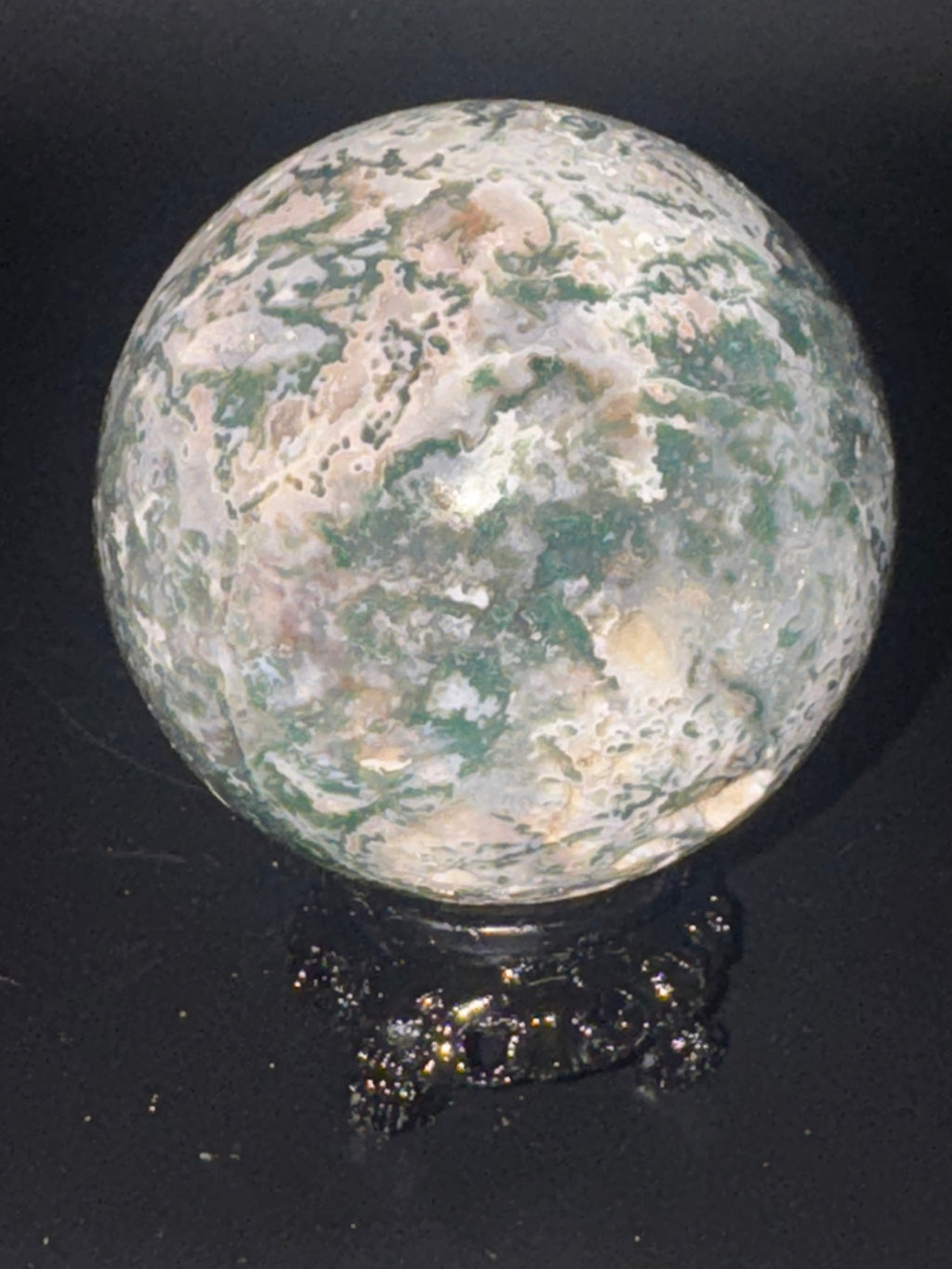 Druzy Moss Agate Sphere