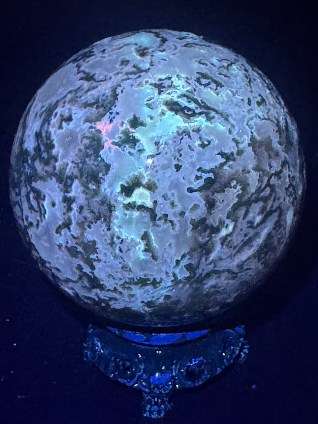 Druzy Moss Agate Sphere