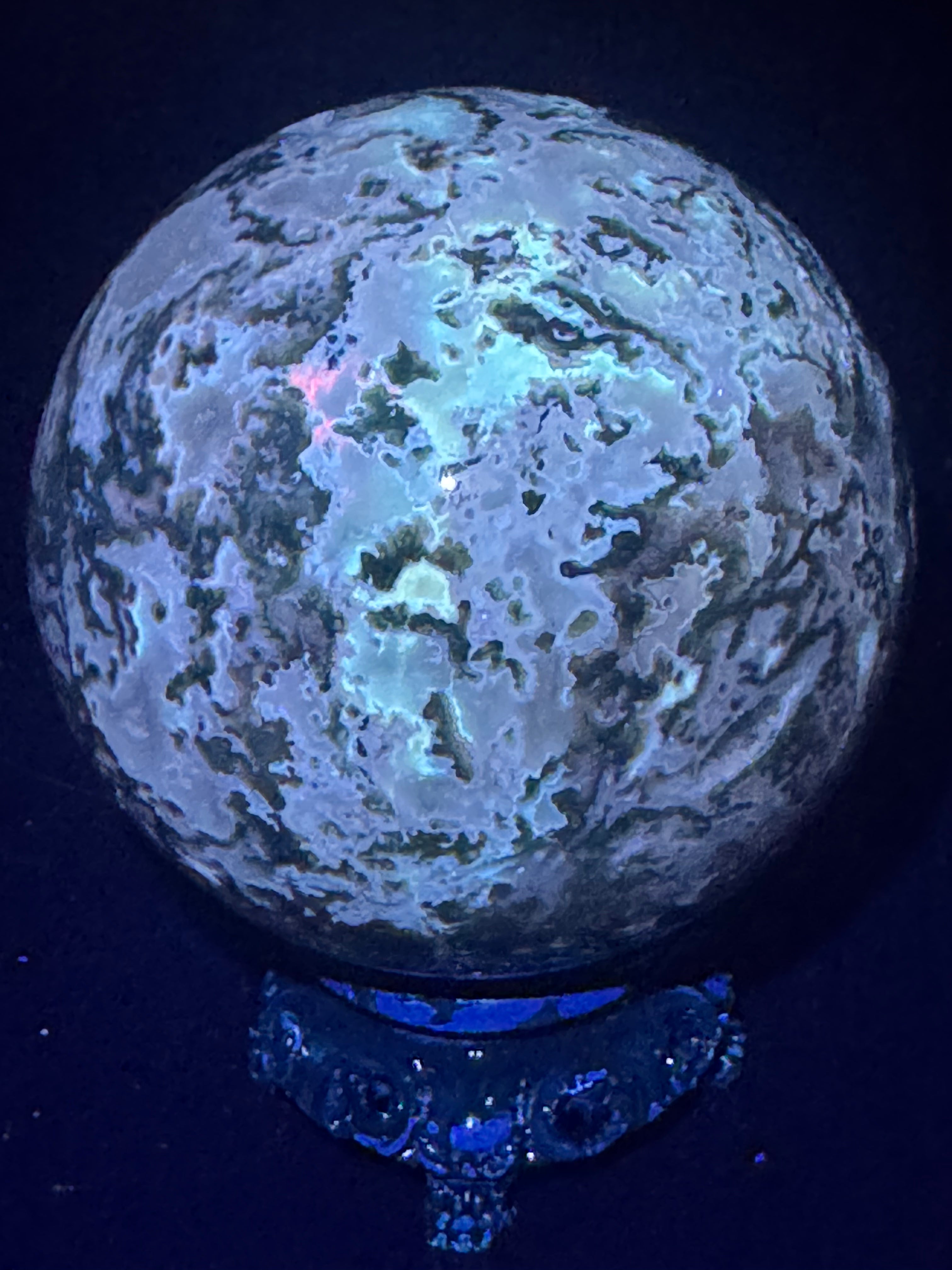 Druzy Moss Agate Sphere